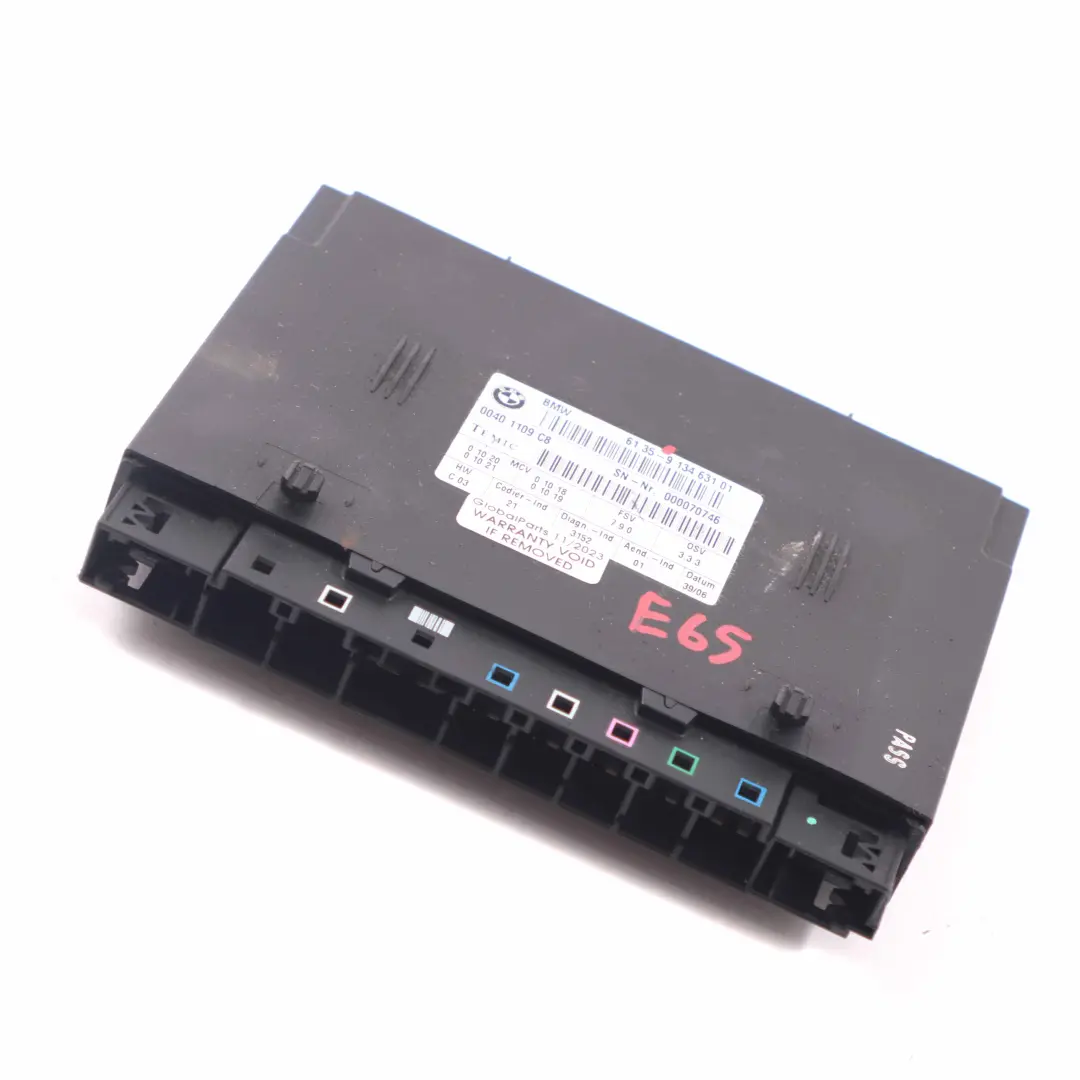 Modulo sedile BMW E65 E66 Unità di controllo sedile anteriore ECU per con numero di parte 9134631 Modulo sedile BMW E65 E66 Unità di controllo sedile anteriore ECU - SKU 9134631 - Numero di parte 9134631
