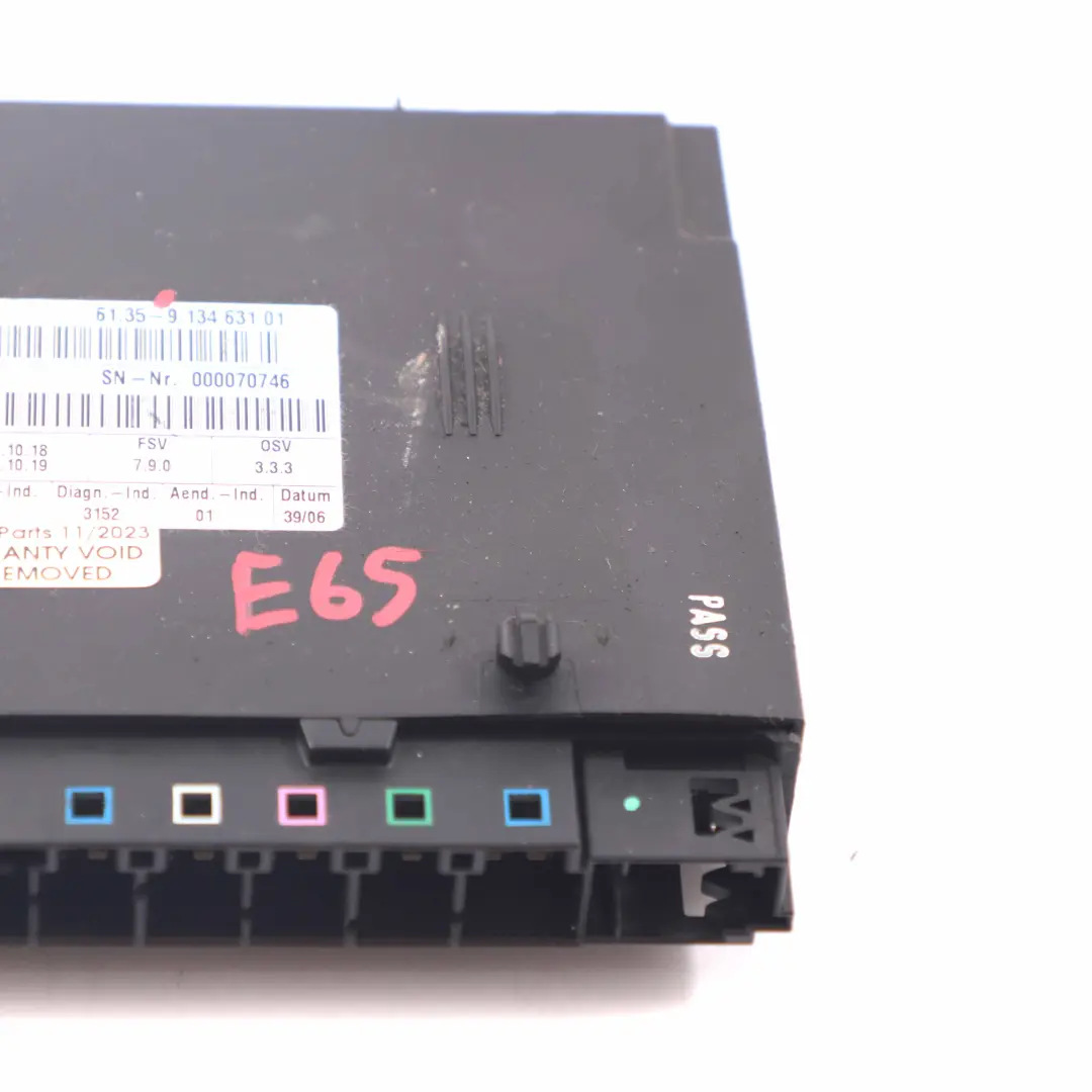  Módulo Asiento BMW E65 E66 Unidad de Control del Asiento Delantero ECU - SKU 9134631 - Número de pieza 9134631