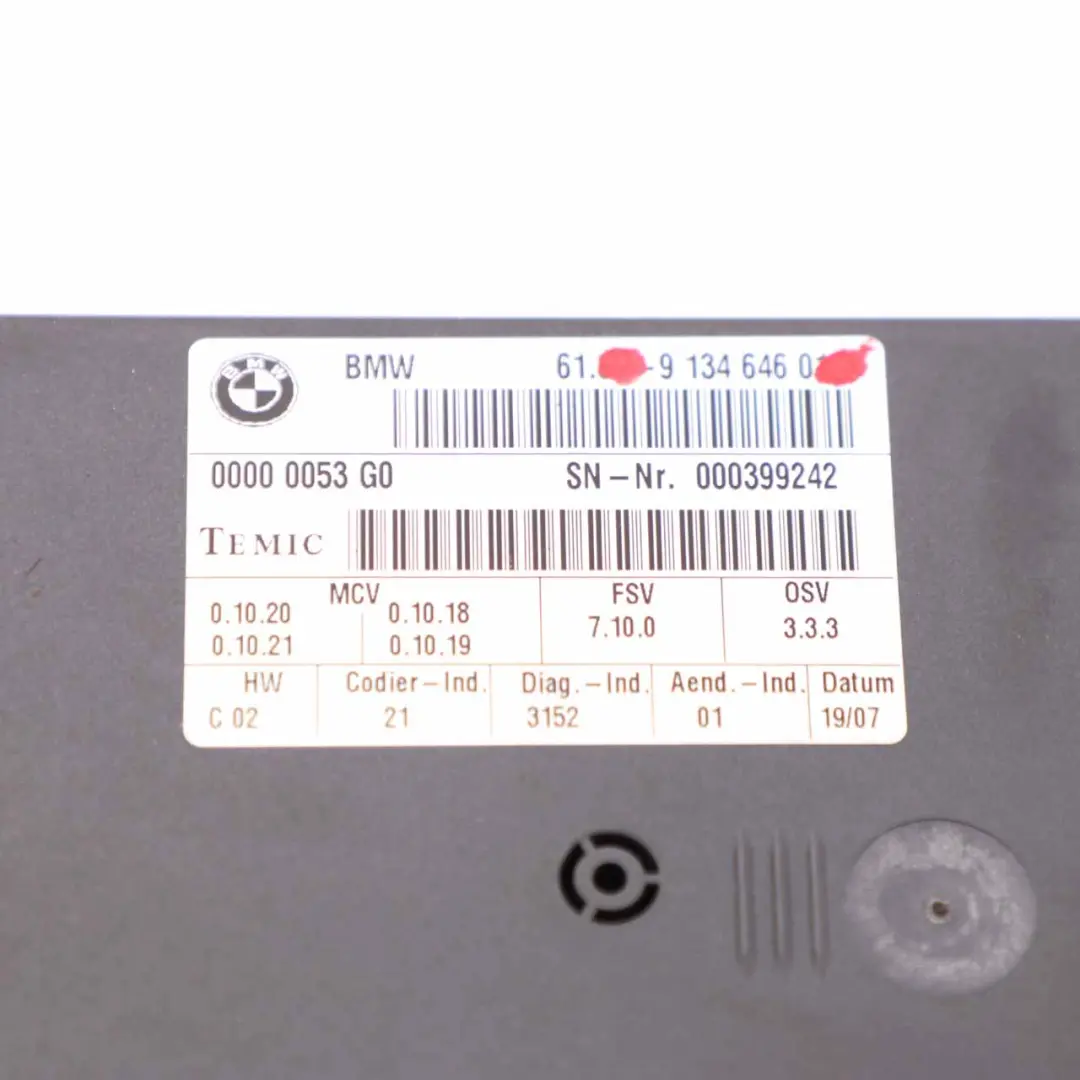 Seat Module BMW E65 E66 Front Seat Control Unit Module ECU - SKU 9134646 - Part number 9134646