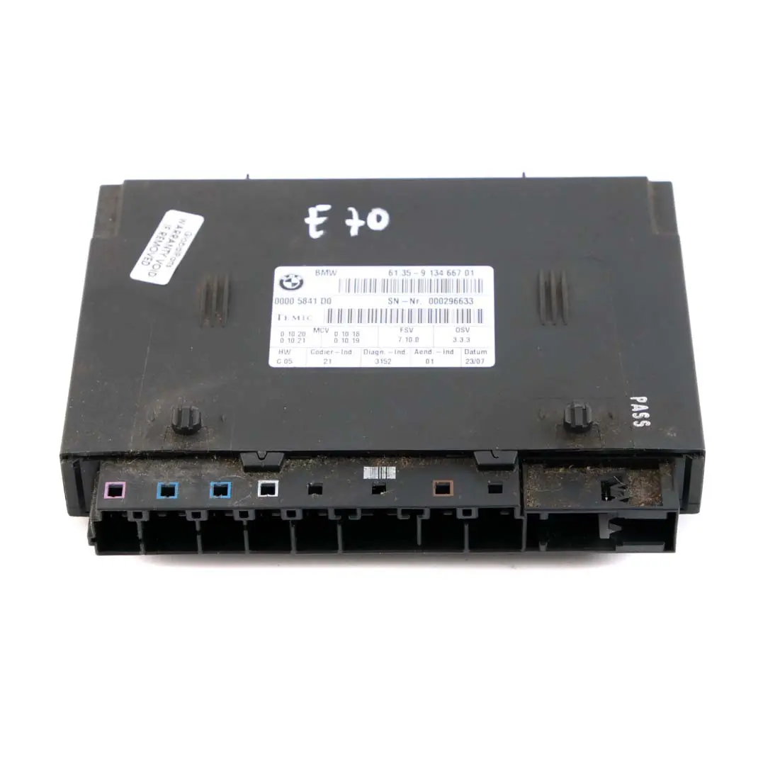 BMW E70 E87 E90 E91 E92 Asiento Unidad De Control Modulo ECU - SKU 9134667 - Número de pieza 9134667