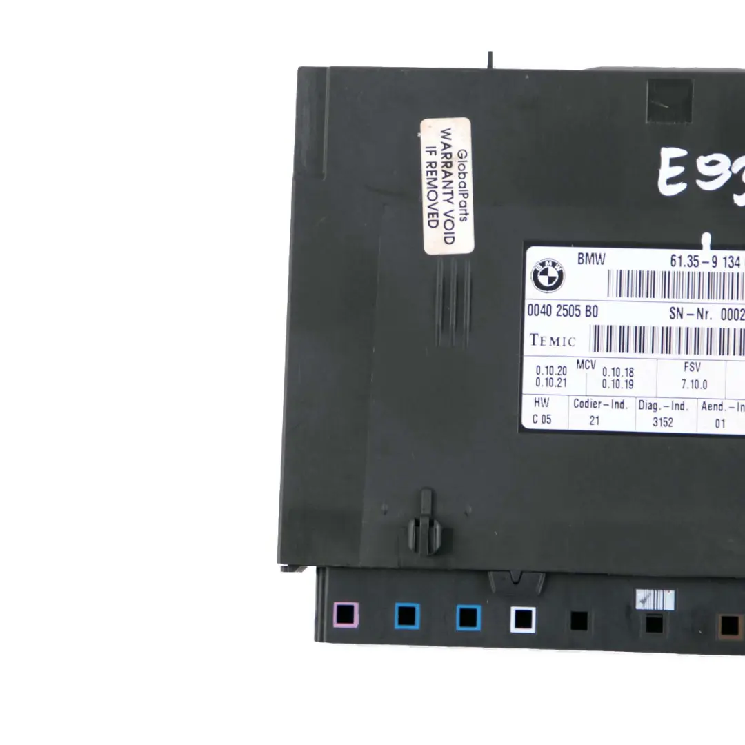 BMW 3 er E93 Sitzmodul Module ECU FSV 7.10.0 - SKU 9134669 - Teilenummer 9134669
