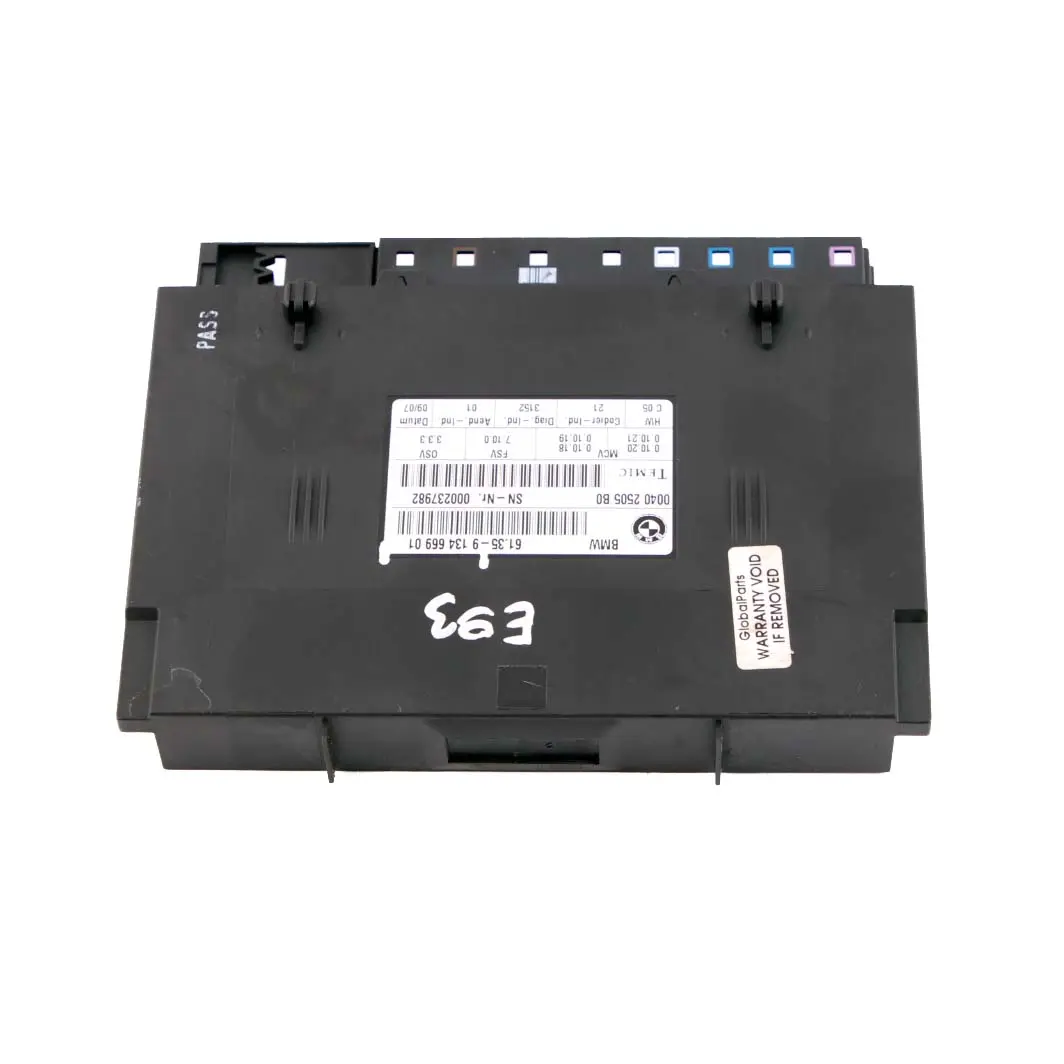 BMW 3 er E93 Sitzmodul Module ECU FSV 7.10.0 - SKU 9134669 - Teilenummer 9134669