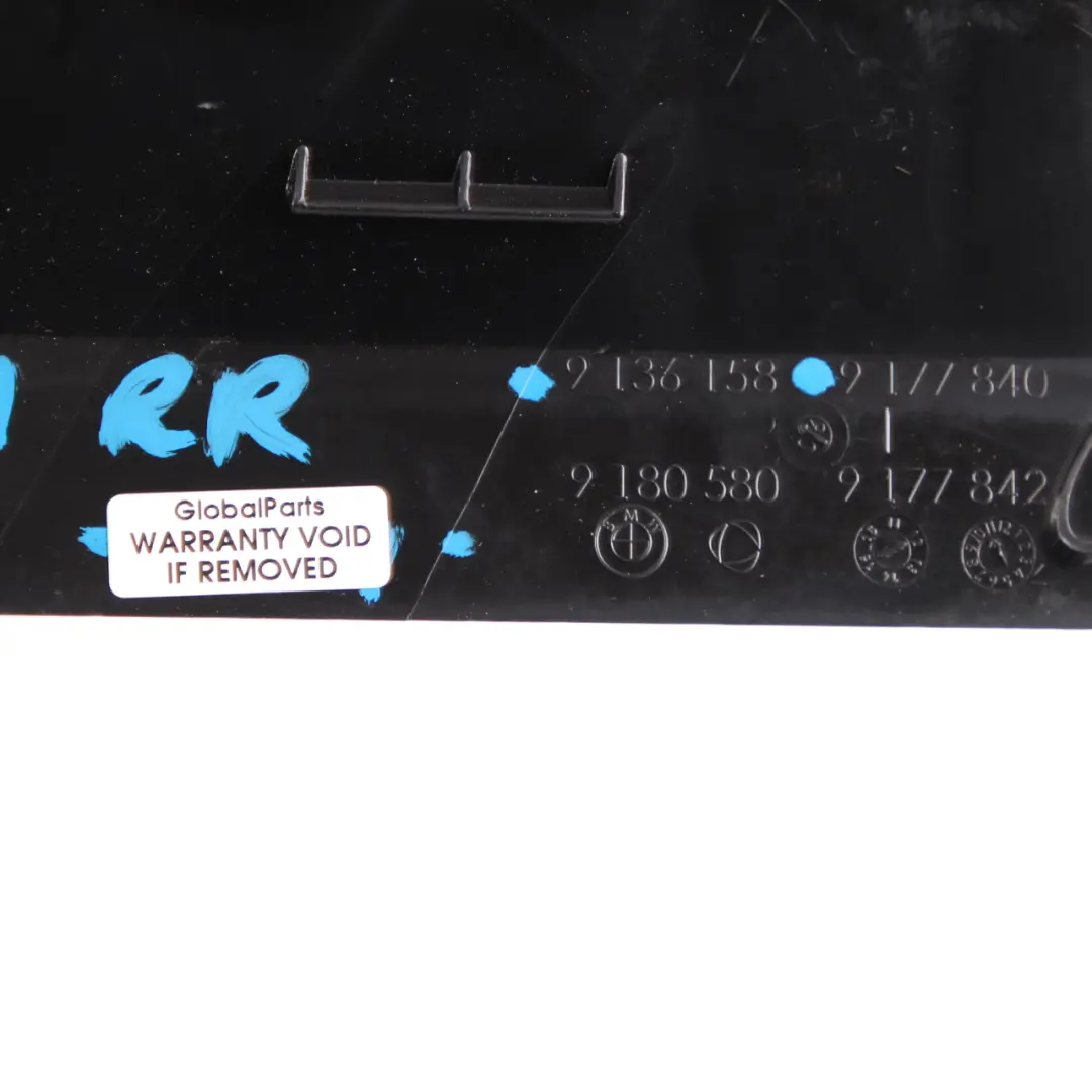 BMW F01 F02 F03 Rivestimento Condotto Aria Destro Abitacolo Posteriore - SKU 9136158 - Numero di parte 9136158