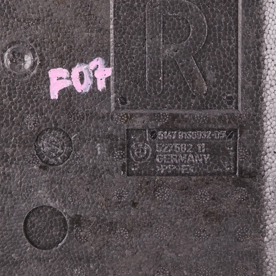 Foam Insert BMW F07 GT Front Right O/S Footwell Foam Covering Panel to with Part number 9136932 Foam Insert BMW F07 GT Front Right O/S Footwell Foam Covering Panel - SKU 9136932 - Part number 9136932