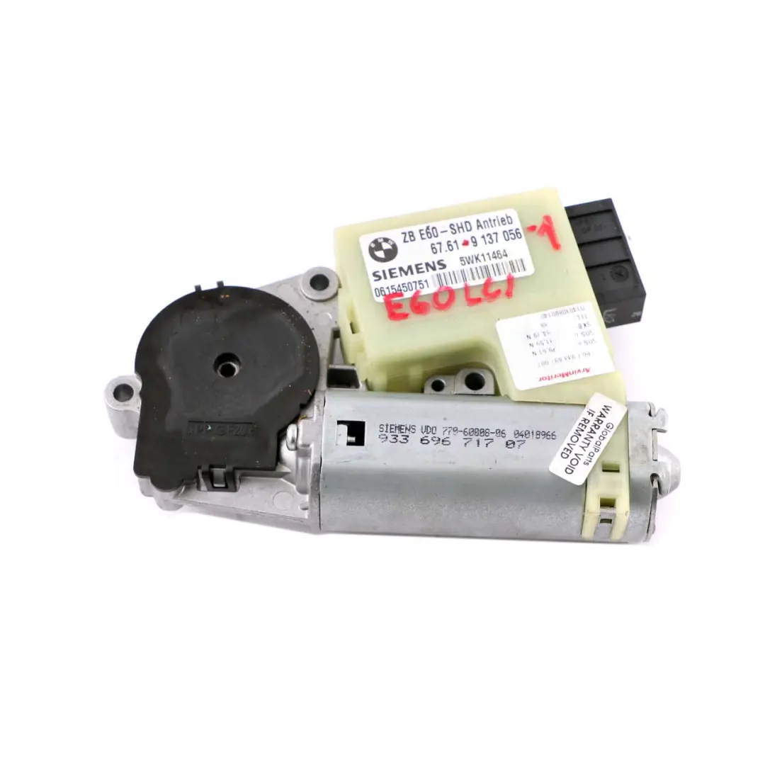 BMW 5 7 Series 1 E60 E65 Sunroof Sliding Roof Drive Unit Motor Actuator - SKU 9137056-1 - Part number 9137056