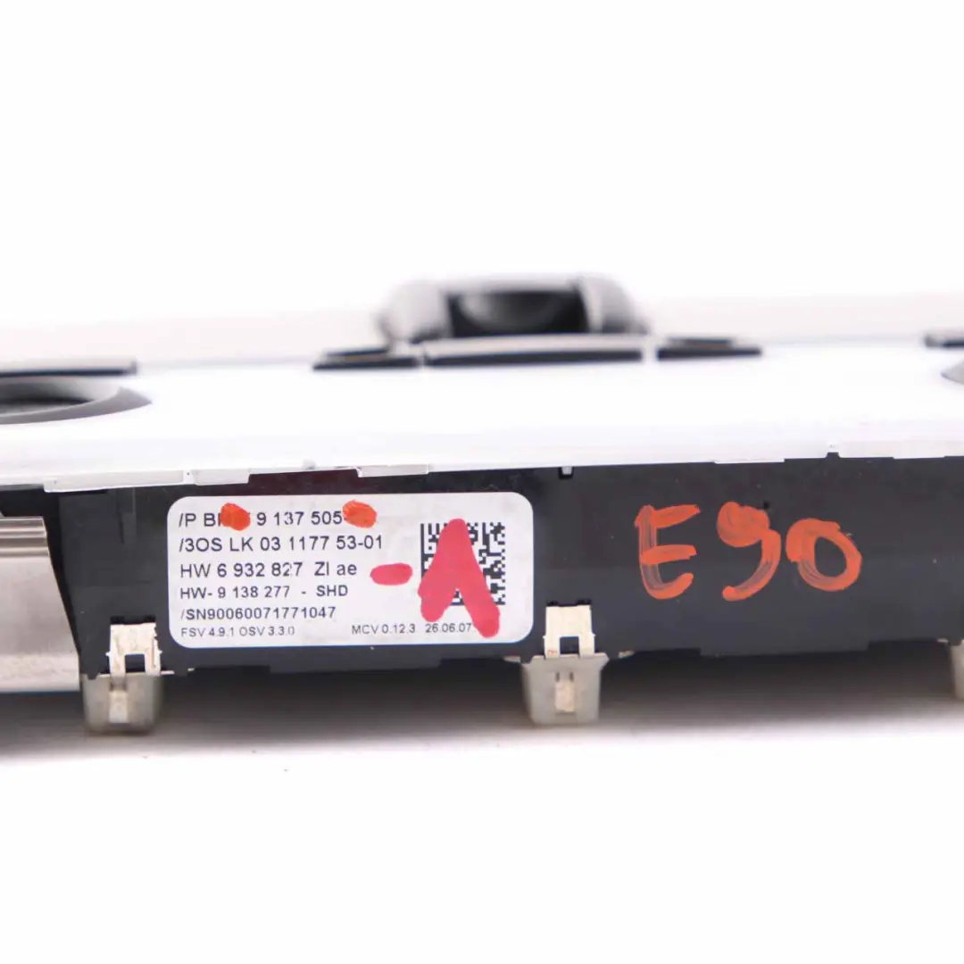 BMW E90 E92 Switch Unit Roof Light Control Headliner Module Grey - SKU 9137505 - Part number 9137505