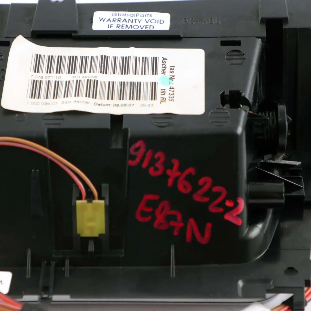 Ashtray Tray Front Decor Cover Titanium Light to BMW 1 Series E81 E82 E87 LCI 2 with Part number 9137622 BMW 1 Series E81 E82 E87 LCI 2 Ashtray Tray Front Decor Cover Titanium Light - SKU 9137622-2 - Part number 9137622