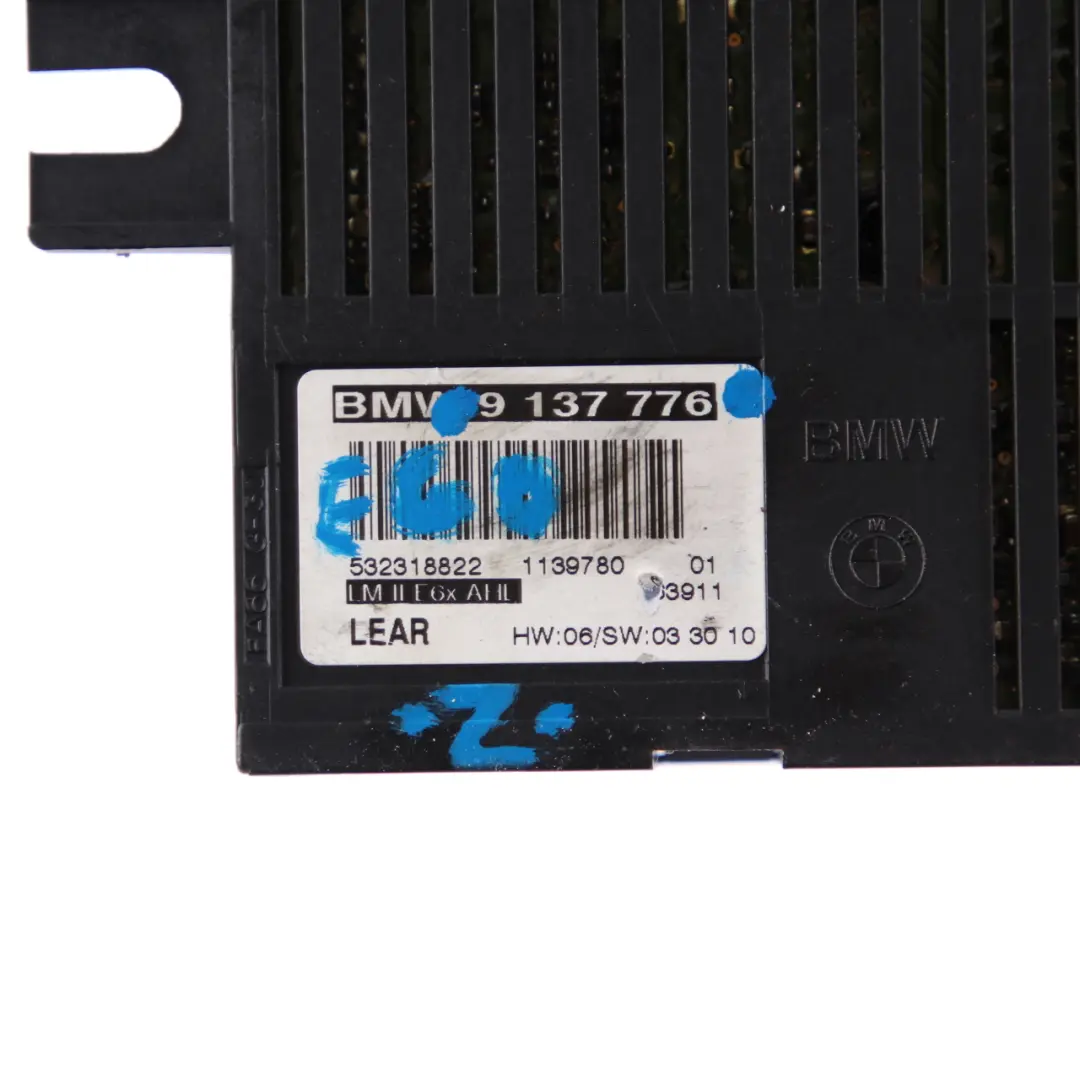 Light Control Module Unit Lear LM II E6X AHL Lear to BMW E60 with Part number 9137776 BMW E60 Light Control Module Unit Lear LM II E6X AHL Lear - SKU 9137776 - Part number 9137776