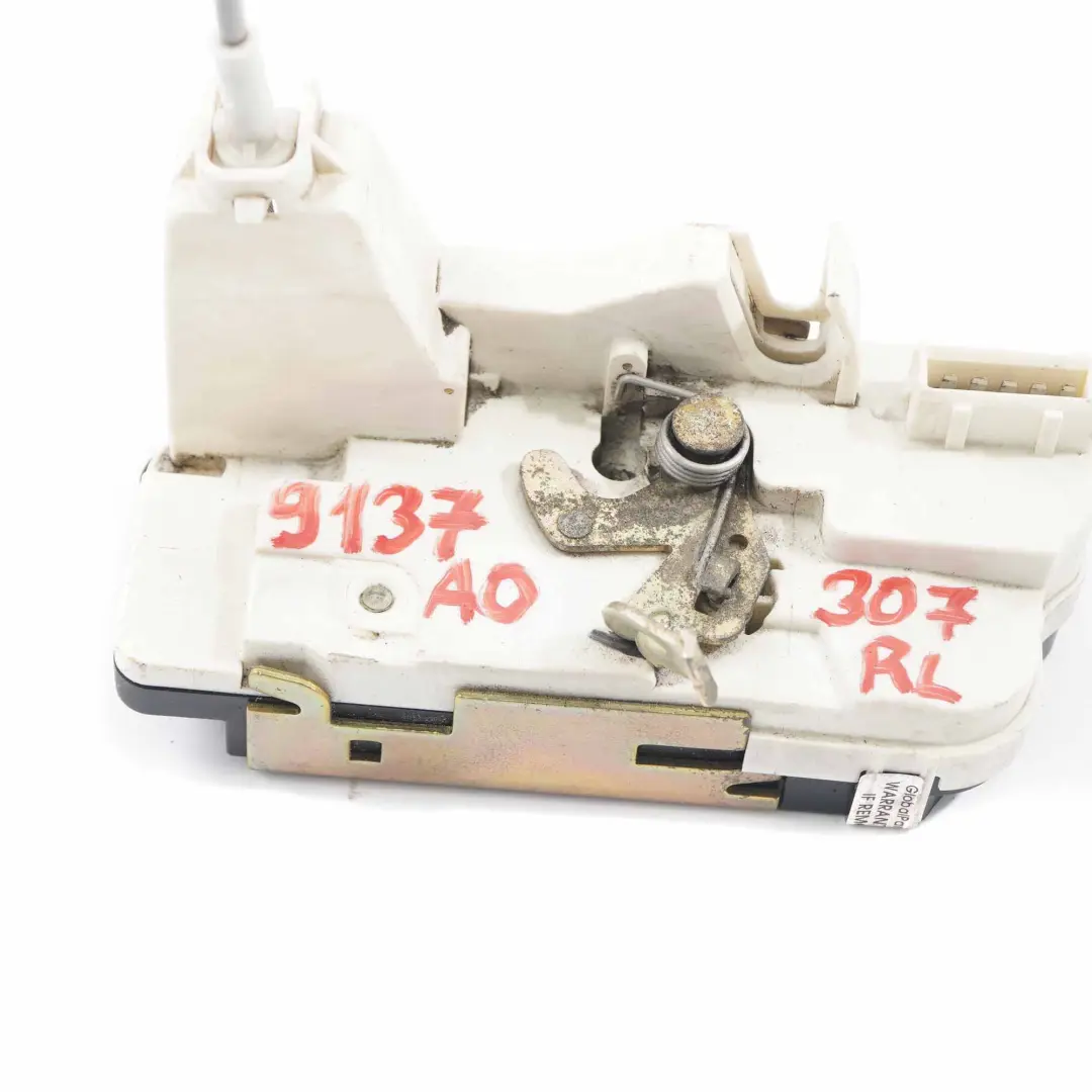 Türschloss hinten links Verriegelung Mechanismus für Peugeot 307 mit Teilenummer 9137A0 Peugeot 307 Türschloss hinten links Verriegelung Mechanismus - SKU 9137A0 - Teilenummer 9137A0