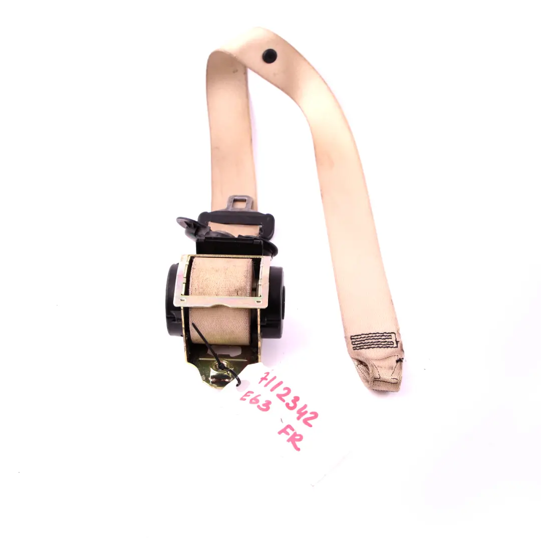 BMW 6 Series E63 Safety Seat Upper Belt Front Right O/S Creambeige 7112342 - SKU 9138268 - Part number 9138268