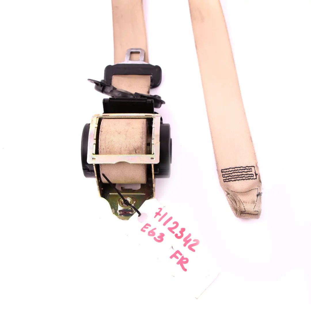 Safety Seat Upper Belt Front Right O/S Creambeige 7112342 to BMW 6 Series E63 with Part number 9138268 BMW 6 Series E63 Safety Seat Upper Belt Front Right O/S Creambeige 7112342 - SKU 9138268 - Part number 9138268