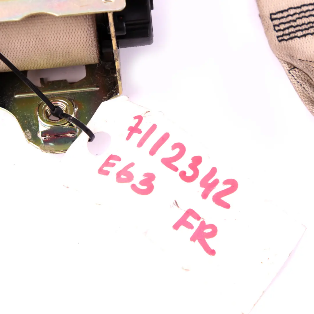 Safety Seat Upper Belt Front Right O/S Creambeige 7112342 to BMW 6 Series E63 with Part number 9138268 BMW 6 Series E63 Safety Seat Upper Belt Front Right O/S Creambeige 7112342 - SKU 9138268 - Part number 9138268