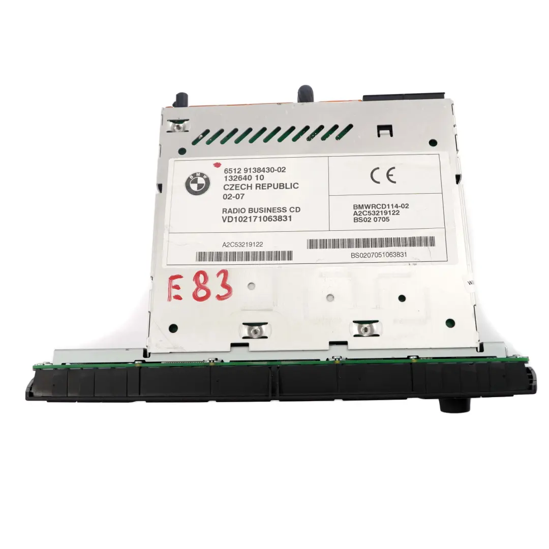 BMW X3 Z4 E83 E85 E86 Radio Con Reproductor De CD - SKU 9138430 - Número de pieza 9138430