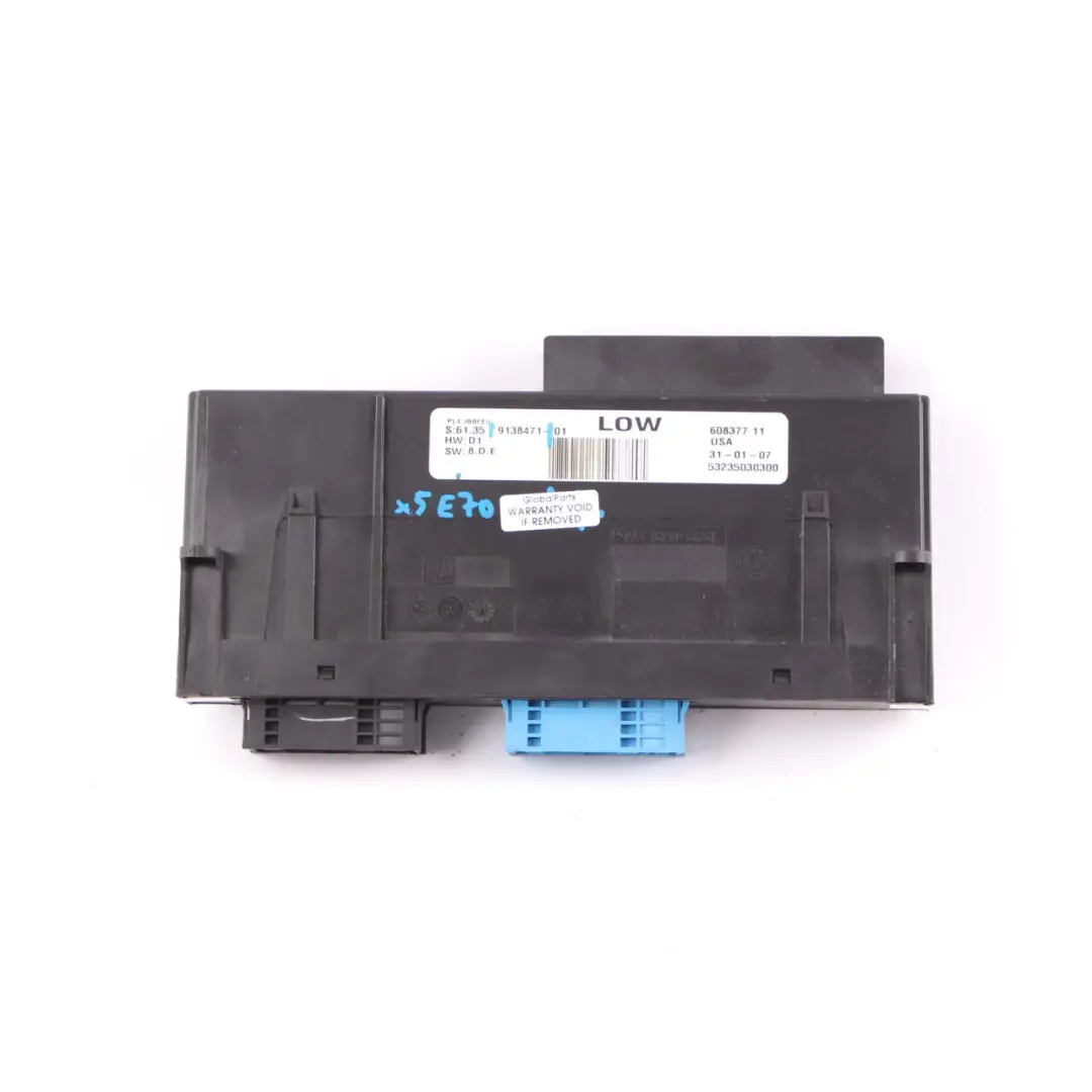  Body Control Module BMW X5 E70 ECU Junction Box LOW PL4 JBBFEII 2 - SKU 9138471 - Part number 9138471