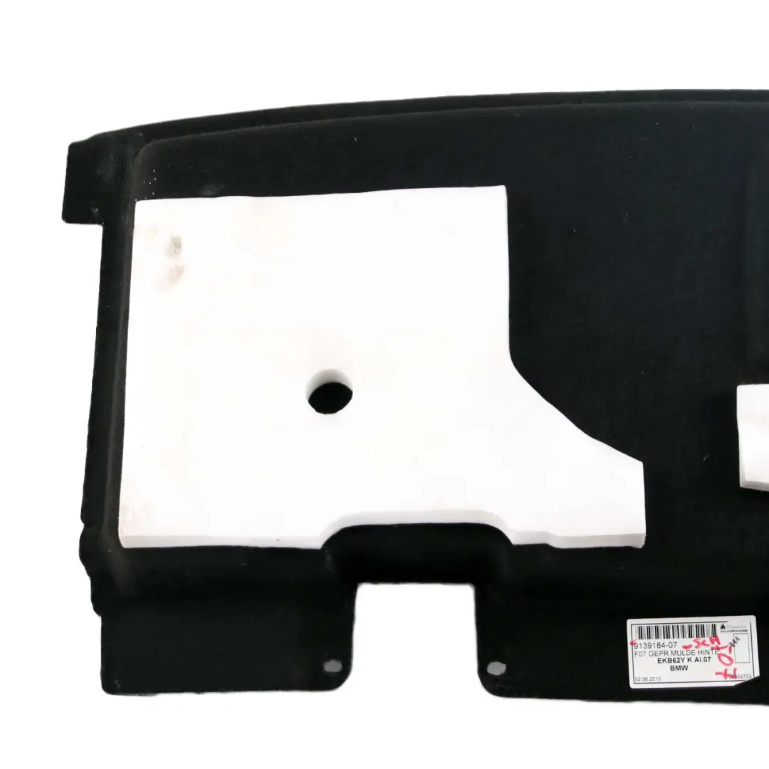 Kofferraum Kofferraum Boden Teppich Gepäckraum Schwarz für BMW F07 GT mit Teilenummer 9139184 BMW F07 GT Kofferraum Kofferraum Boden Teppich Gepäckraum Schwarz - SKU 9139184 - Teilenummer 9139184