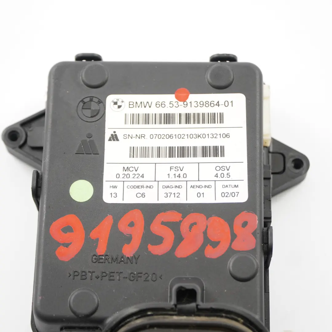 BMW X5 E70 Cámara de marcha atrás Módulo de Control - SKU 9139864 - Número de pieza 9139864