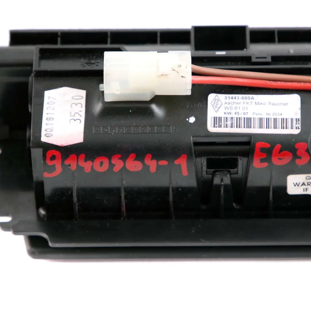 Centre Console Dash Cover Trim Ashtray Ash Tray Birch Grey to BMW 6 E63 E64 LCI 1 with Part number 9140564 BMW 6 E63 E64 LCI 1 Centre Console Dash Cover Trim Ashtray Ash Tray Birch Grey - SKU 9140564-1 - Part number 9140564