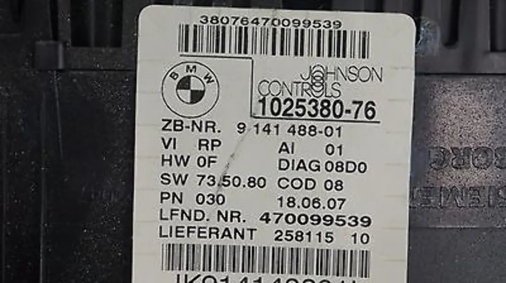 Instrument cluster Speedo clocks Diesel 9141488 Manual to BMW X1 E84 E90 E91 with Part number 62106983488 BMW X1 E84 E90 E91 Instrument cluster Speedo clocks Diesel 9141488 Manual - SKU rhd-9141488 - Part number 62106983488