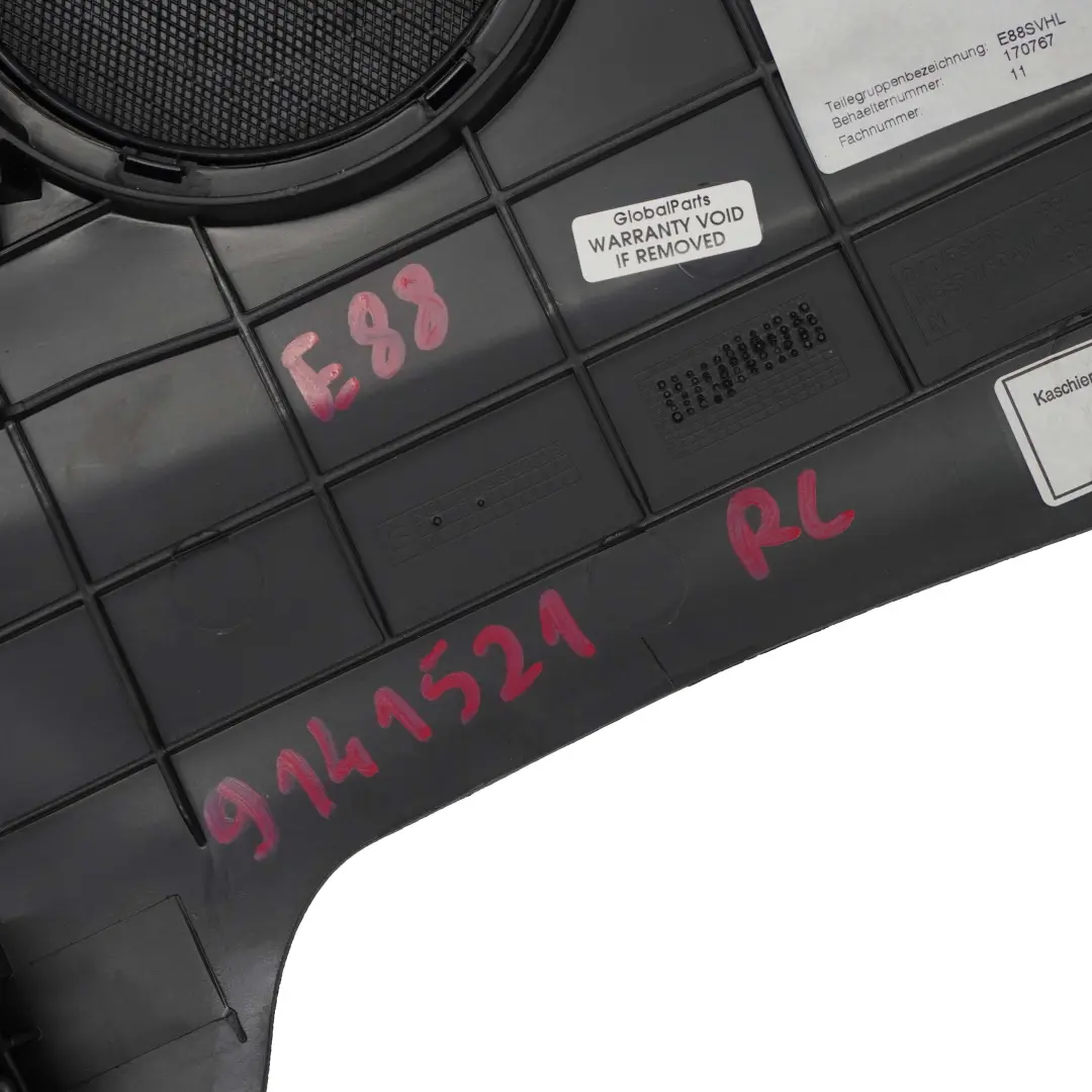 Rivestimento Laterale Posteriore Tessuto SX Elektra Antracite per BMW E88 Cabrio con numero di parte 9141521 BMW E88 Cabrio Rivestimento Laterale Posteriore Tessuto SX Elektra Antracite - SKU 9141521 - Numero di parte 9141521