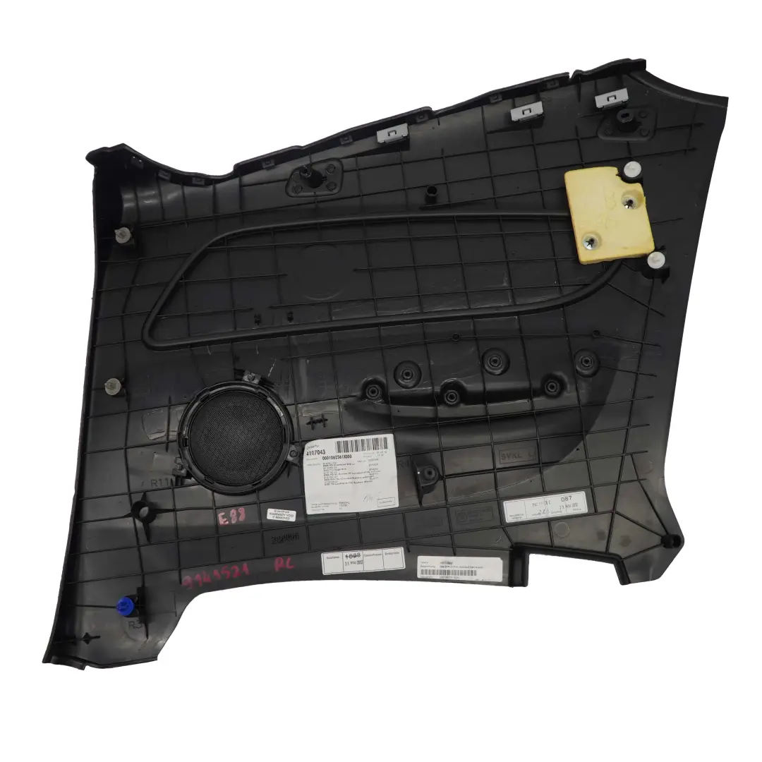 BMW E88 Cabrio Boczek Tapicerka Lewy Tył Materiał - SKU 9141521 - Numer Części 9141521