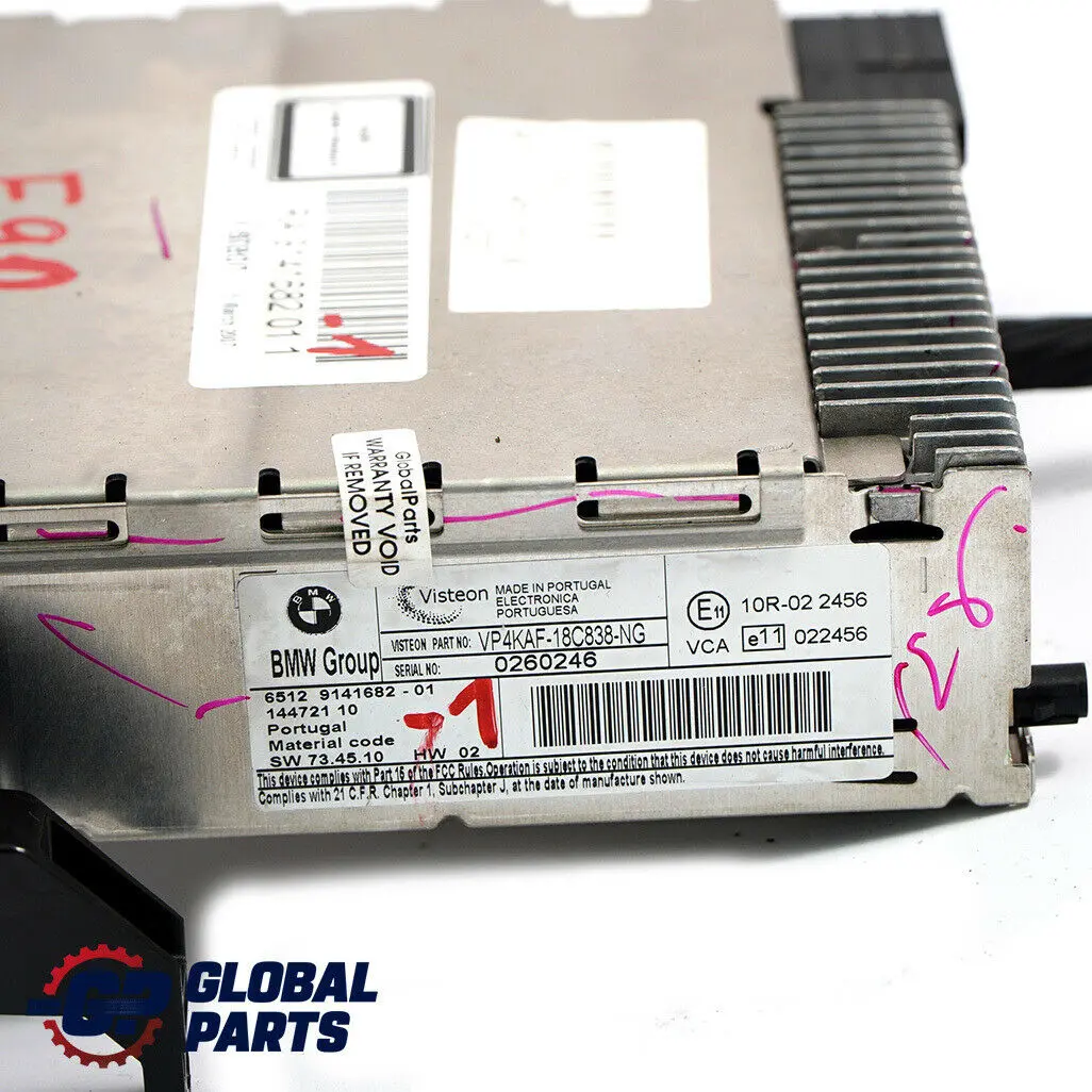 Radio BMW Entreprise CD 6512 pour BMW E81 E87 E90 E91 à propos du numéro de pièce 9141682 BMW E81 E87 E90 E91 Radio BMW Entreprise CD 6512 - SKU 9141682-1 - Numéro de pièce 9141682