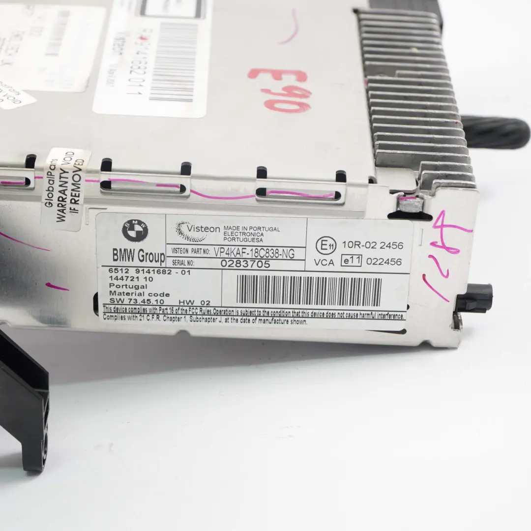BMW E81 E87 E87N E90 E91 RadioBMW Business CD 6512 - SKU 9141682 - Número de pieza 9141682