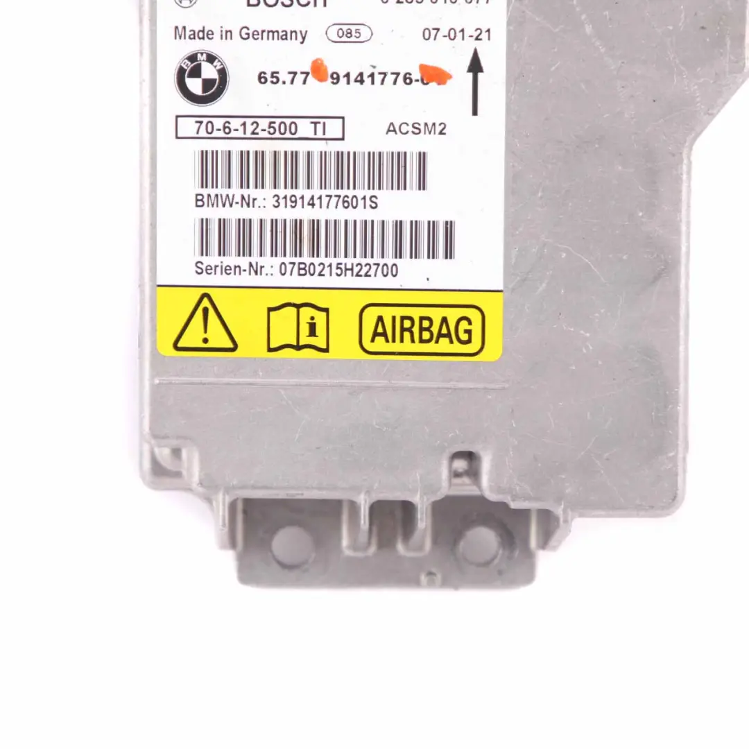 BMW X5 E70 X6 E71 Safety Control Unit Air Module Bag ECU Bosch - SKU 9141776 - Part number 9240083