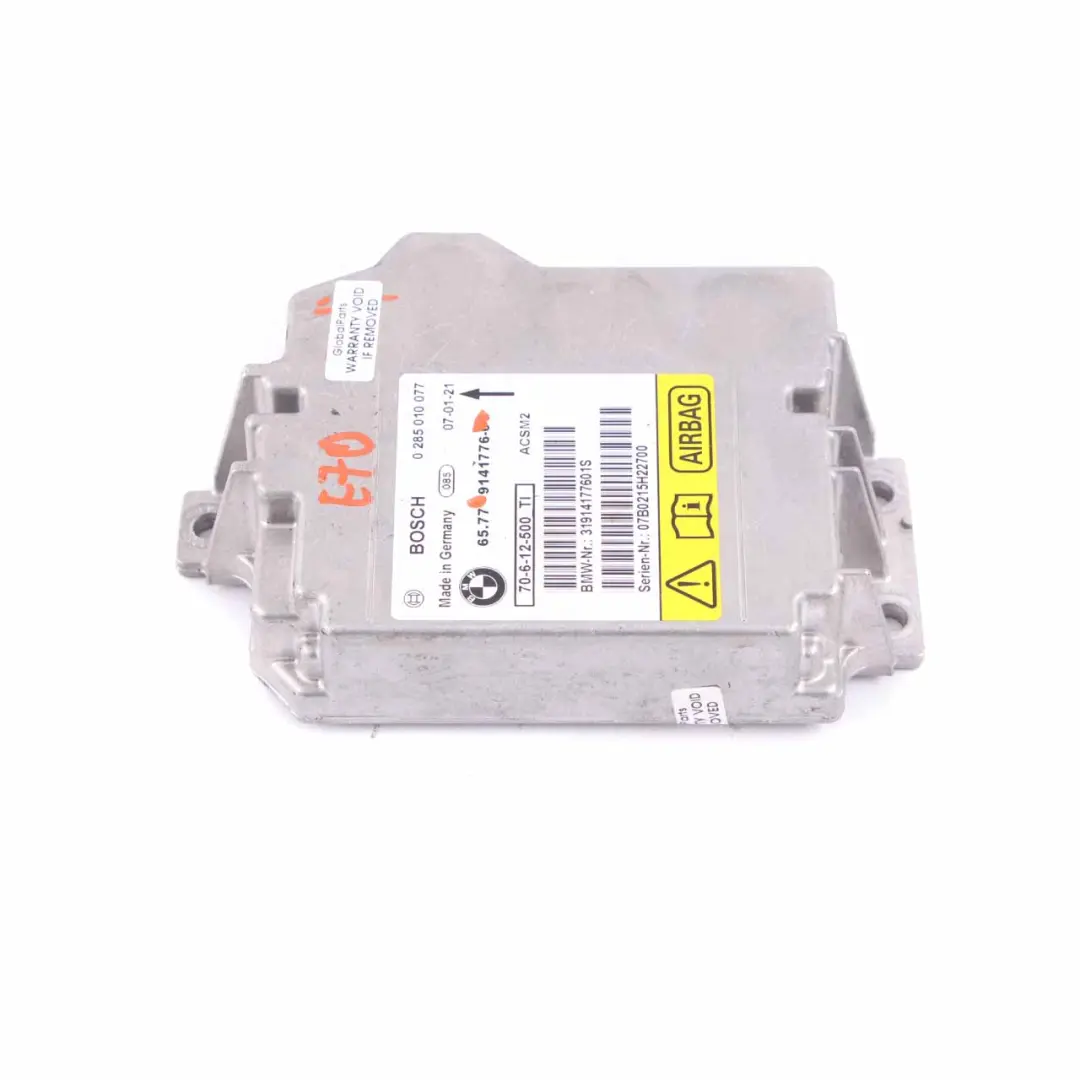 Safety Control Unit Air Module Bag ECU Bosch to BMW X5 E70 X6 E71 with Part number 9240083 BMW X5 E70 X6 E71 Safety Control Unit Air Module Bag ECU Bosch - SKU 9141776 - Part number 9240083