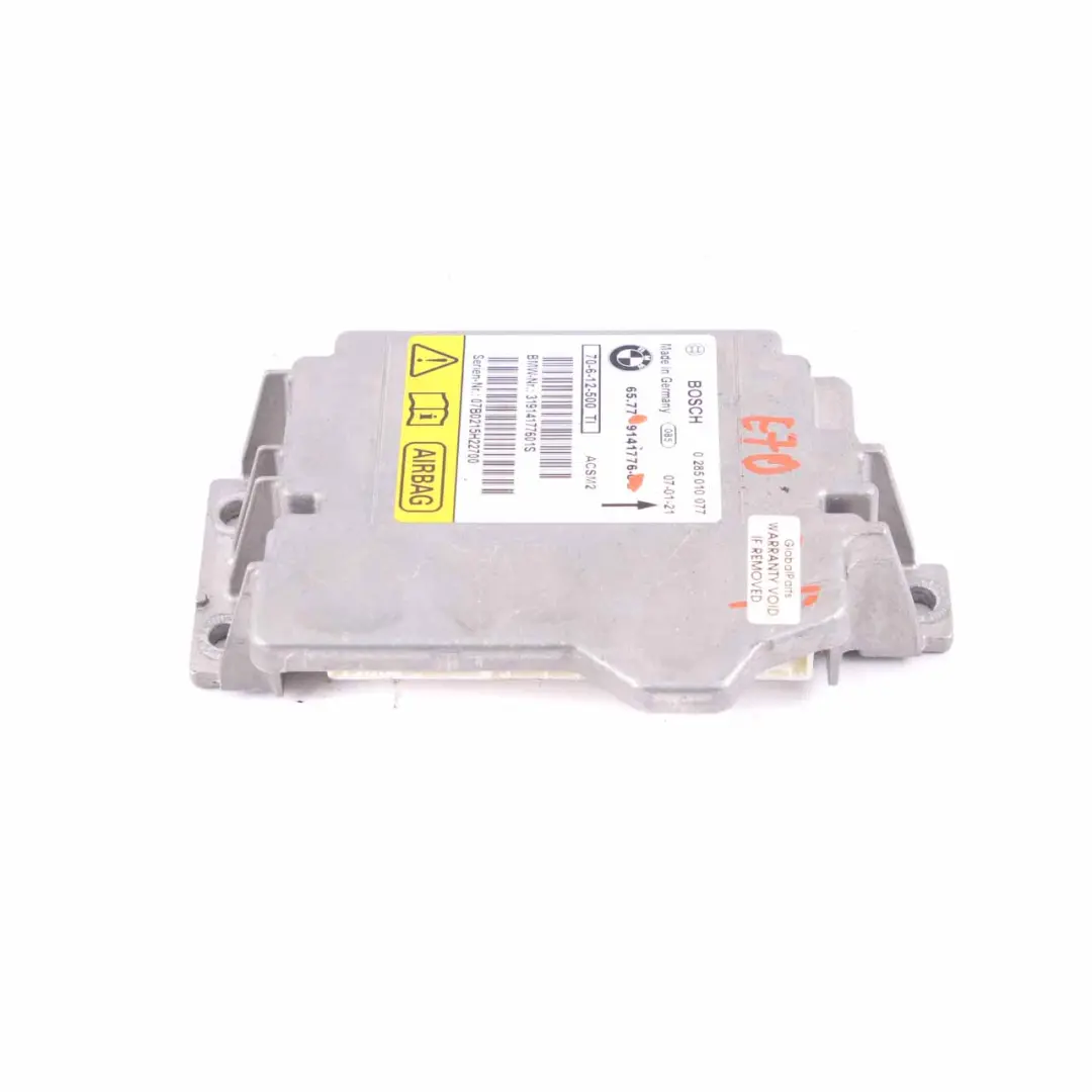 Safety Control Unit Air Module Bag ECU Bosch to BMW X5 E70 X6 E71 with Part number 9240083 BMW X5 E70 X6 E71 Safety Control Unit Air Module Bag ECU Bosch - SKU 9141776 - Part number 9240083
