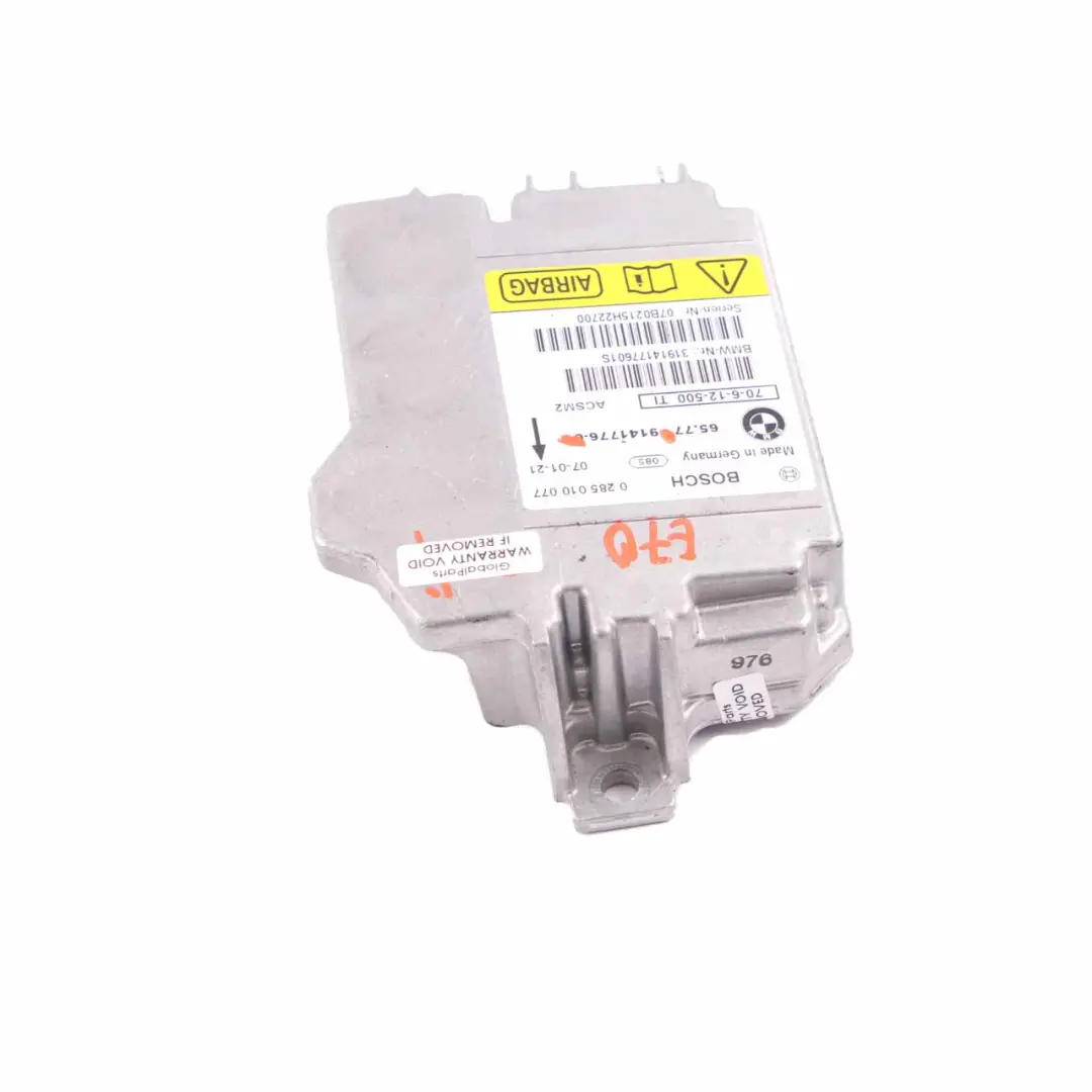 BMW X5 E70 X6 E71 Safety Control Unit Air Module Bag ECU Bosch - SKU 9141776 - Part number 9240083