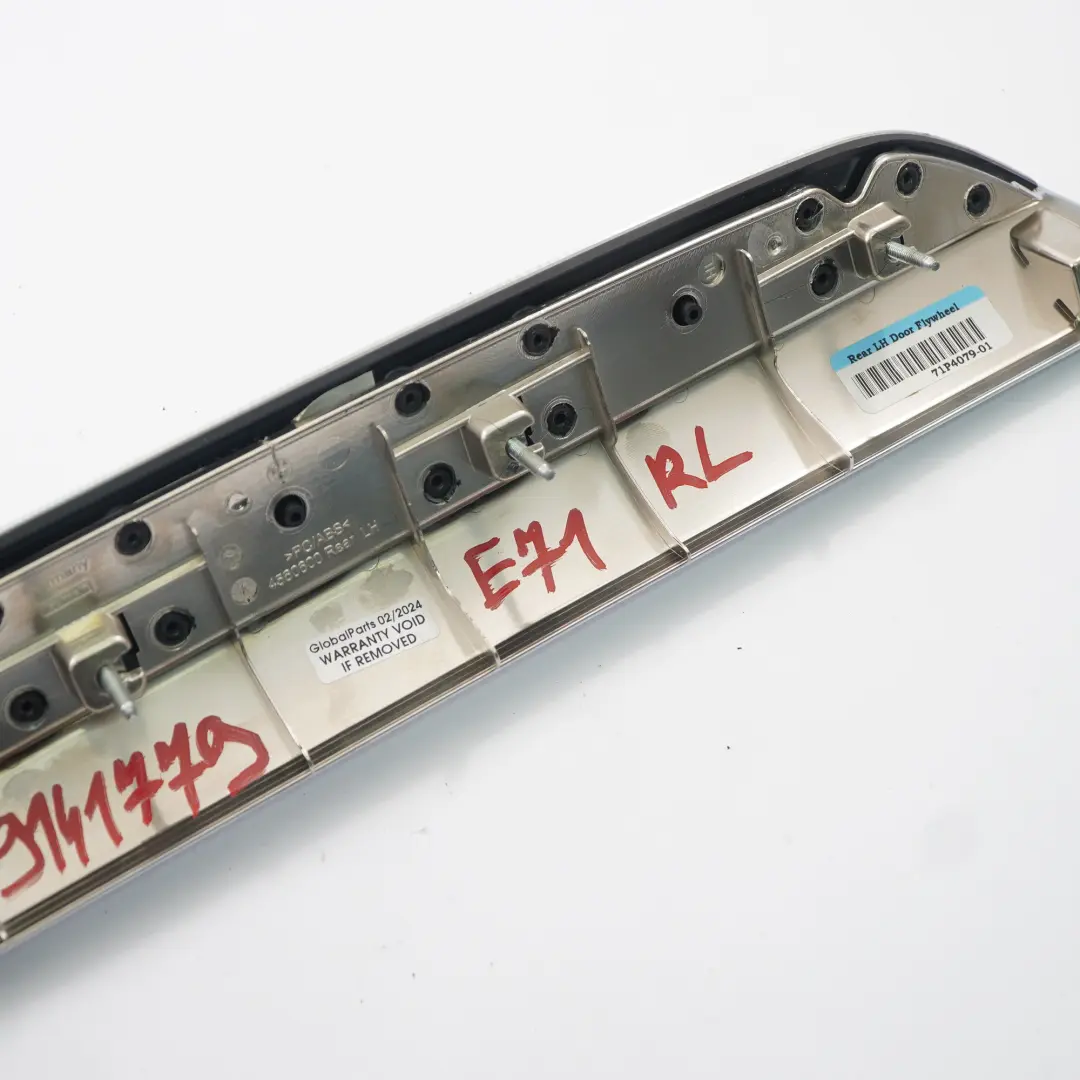 Türverkleidung hinten links Leiste Abdeckung Innenraum Dekor Schwarz für BMW X6 E71 mit Teilenummer 9141779 BMW X6 E71 Türverkleidung hinten links Leiste Abdeckung Innenraum Dekor Schwarz - SKU 9141779 - Teilenummer 9141779