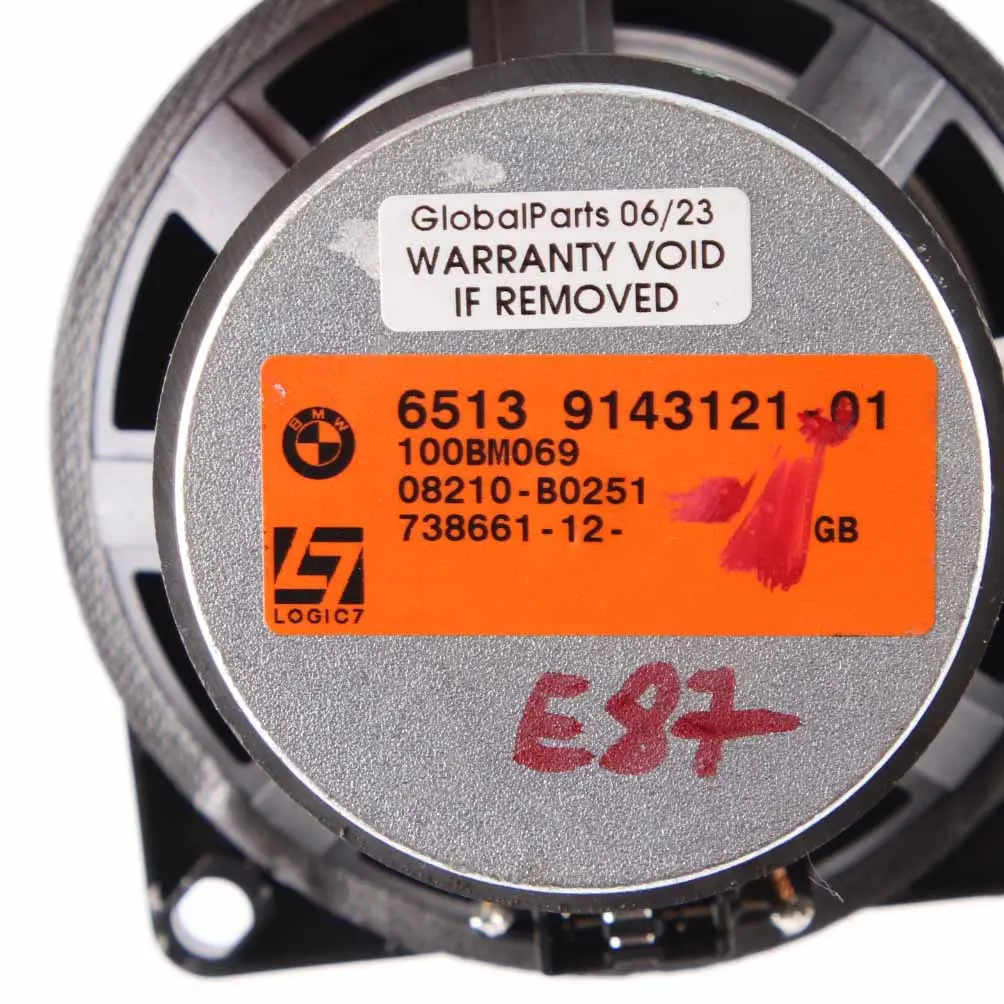 BMW E87 E90 Haut-parleur Logic7 L7 HiFi Mid-Range Audio Unit - SKU 9143121-1 - Numéro de pièce 9143121