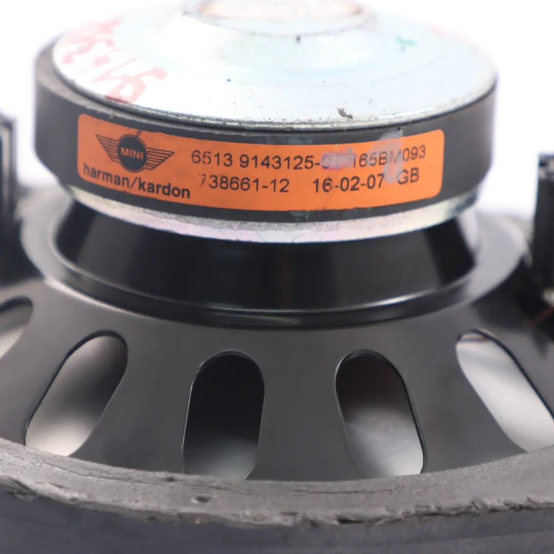 Hecklautsprecher Harman Kardon für MINI Cabrio R52 mit Teilenummer 9143125 MINI Cabrio R52 Hecklautsprecher Harman Kardon - SKU 9143125-1 - Teilenummer 9143125