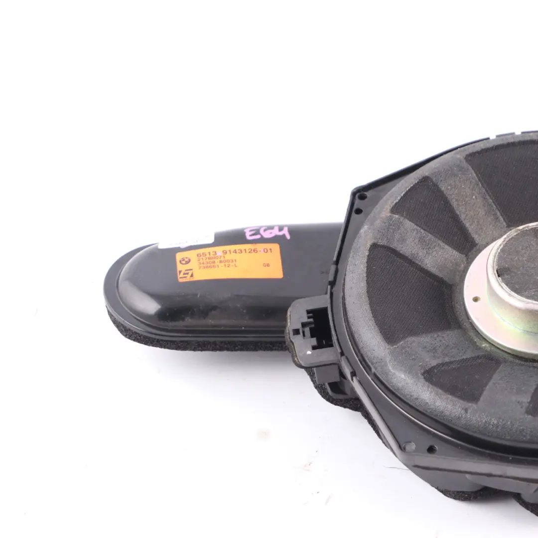Altoparlante Centrale Sinistro HIFI Subwoofer Altoparlante Basso per BMW E64 con numero di parte 9143126 BMW E64 Altoparlante Centrale Sinistro HIFI Subwoofer Altoparlante Basso - SKU 9143126 - Numero di parte 9143126
