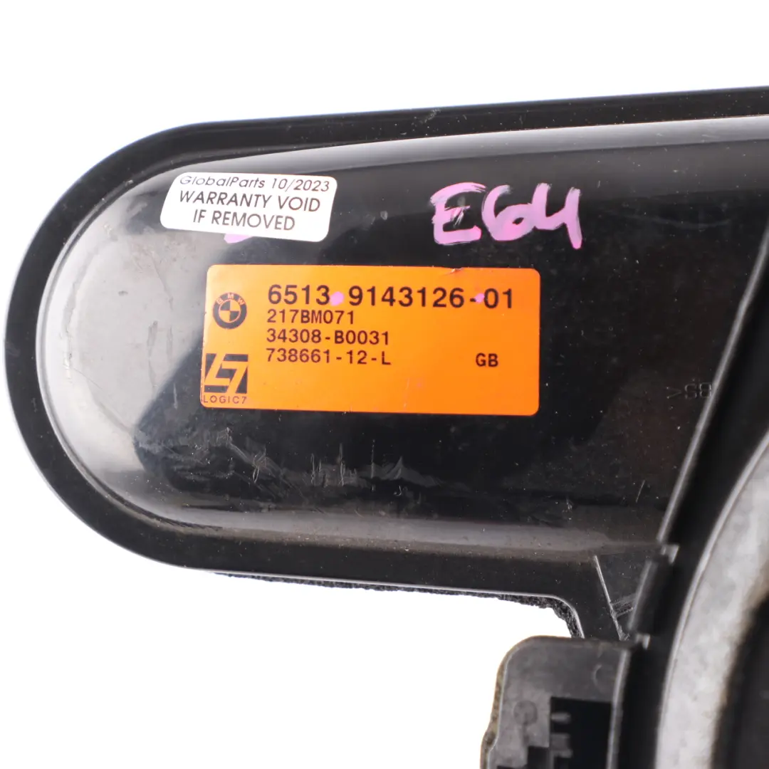 Głośnik Centralny Lewy Górny HIFI Basowy Logic7 do BMW E64 o numerze 9143126 BMW E64 Głośnik Centralny Lewy Górny HIFI Basowy Logic7 - SKU 9143126 - Numer Części 9143126