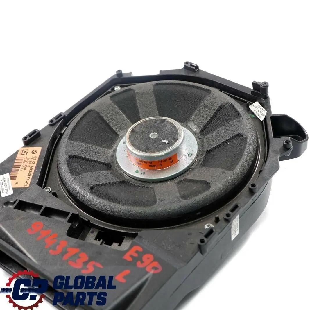 Altavoz Central Bass Sistema HiFi Profesional Logic 7 L7 Izquierda para BMW E87 E90 con número de pieza 9143135 BMW E87 E90 Altavoz Central Bass Sistema HiFi Profesional Logic 7 L7 Izquierda - SKU 9143135 - Número de pieza 9143135