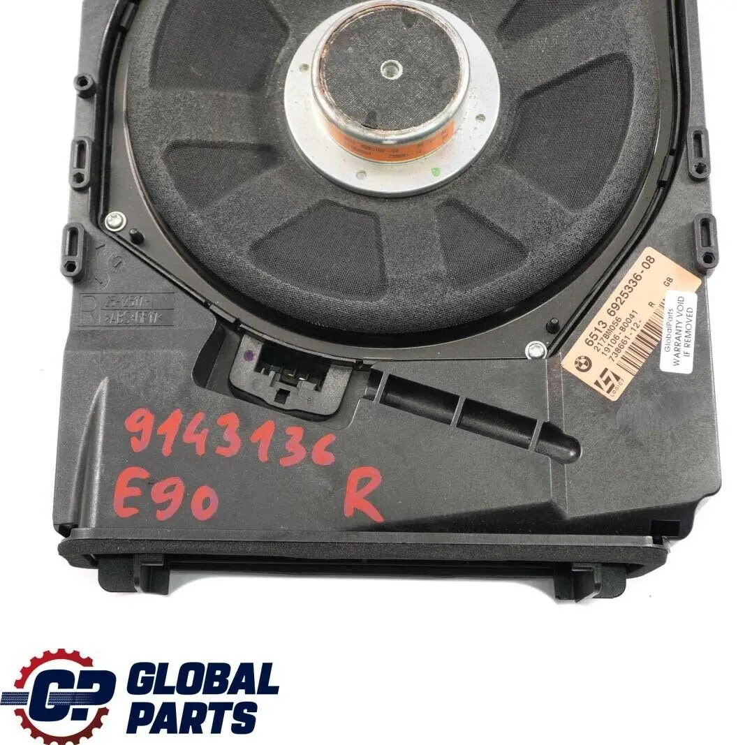 BMW E87 E90 Altavoz Central Bass HiFi System Professional L7 Logic 7 Derecho - SKU 9143136 - Número de pieza 9143136