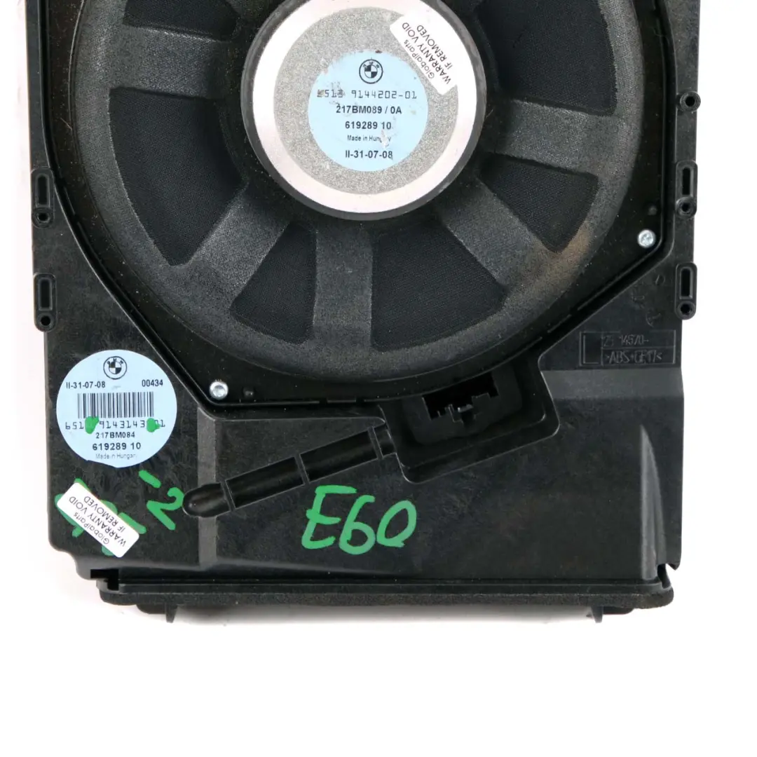 Central Bass HiFi System Left N/S to BMW E81 E82 E87 E88 E90 E91 E92 2 with Part number 9143143 BMW E81 E82 E87 E88 E90 E91 E92 2 Central Bass HiFi System Left N/S - SKU 9143143-2 - Part number 9143143