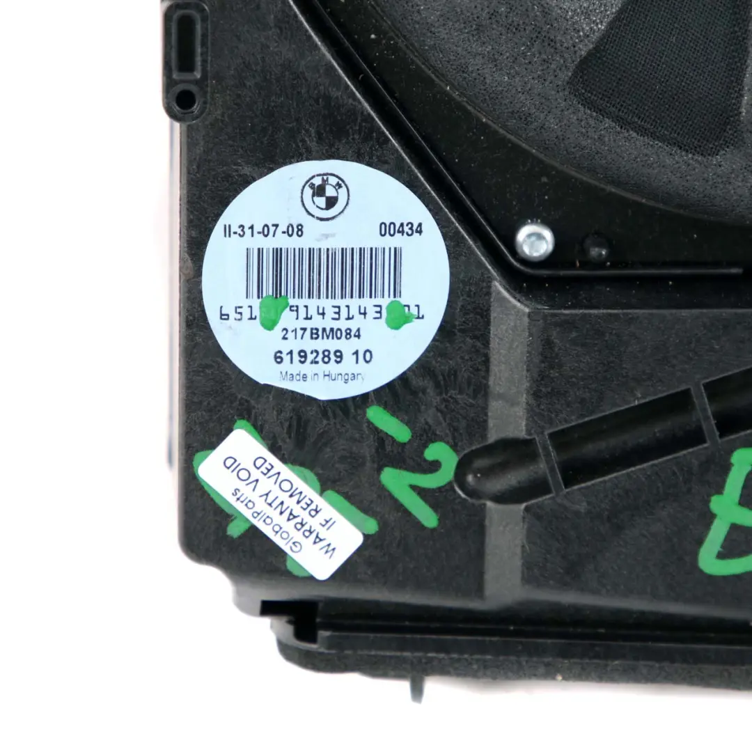 Central Bass HiFi System Left N/S to BMW E81 E82 E87 E88 E90 E91 E92 2 with Part number 9143143 BMW E81 E82 E87 E88 E90 E91 E92 2 Central Bass HiFi System Left N/S - SKU 9143143-2 - Part number 9143143