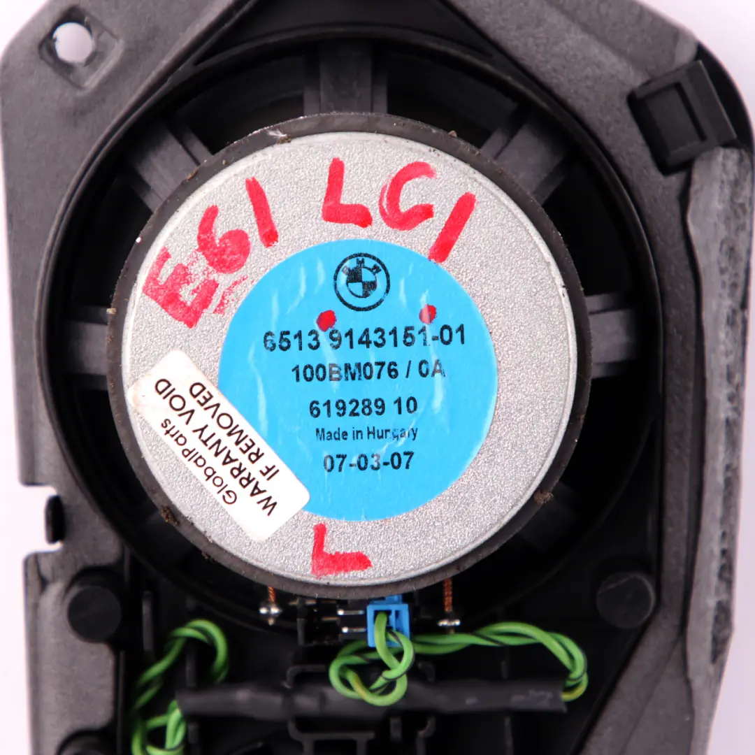 BMW 5 E61 HIFI Techo Altavoces Carcasa Altavoces Izquierda - SKU 9143151 - Número de pieza 9143151