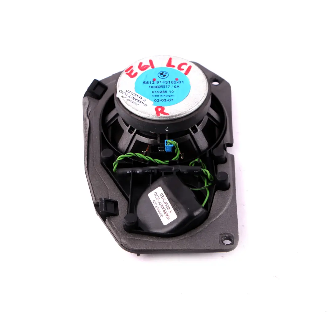 HIFI Headlining Haut Parleurs Porte Haut Parleurs Droit pour BMW E61 à propos du numéro de pièce 9143152 BMW E61 HIFI Headlining Haut Parleurs Porte Haut Parleurs Droit - SKU 9143152 - Numéro de pièce 9143152