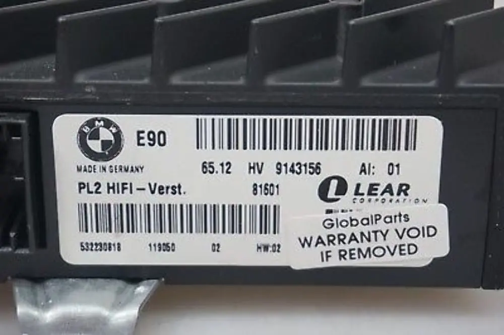 Amplificatore Hifi Sistema Modulo controllo 6960925 per BMW E90 LCI con numero di parte 9143156 BMW E90 LCI Amplificatore Hifi Sistema Modulo controllo 6960925 - SKU 9143156 - Numero di parte 9143156