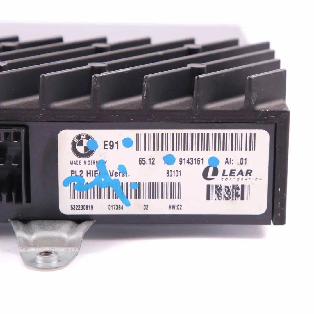 HiFi Amplifier Speaker System Control Unit Module to BMW E91 Touring with Part number 9143161 BMW E91 Touring HiFi Amplifier Speaker System Control Unit Module - SKU 9143161 - Part number 9143161