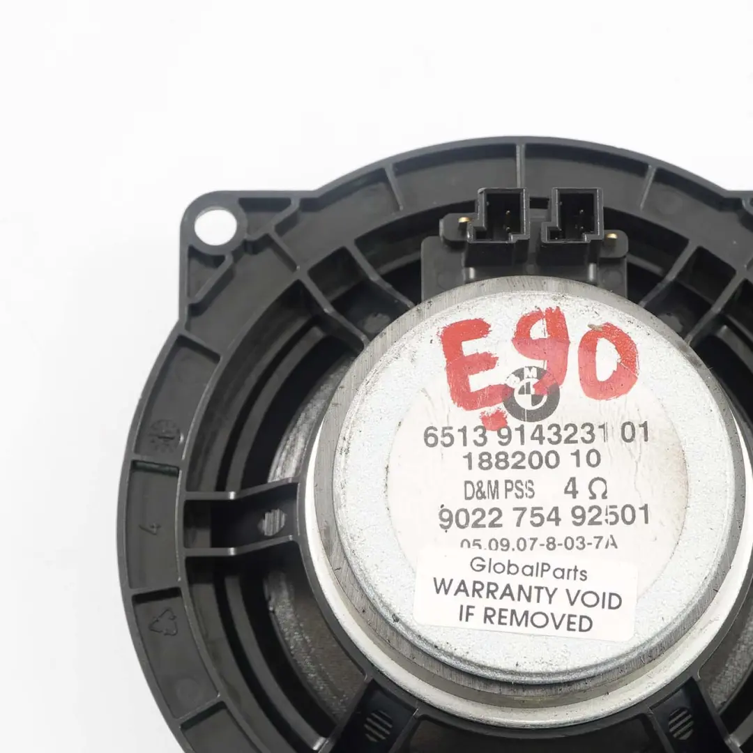  Altavoz Puerta Delantera BMW E87 E88 E90 E91 E92 E93 Estéreo Gama Media 6923976 - SKU 9143231 - Número de pieza 9143231