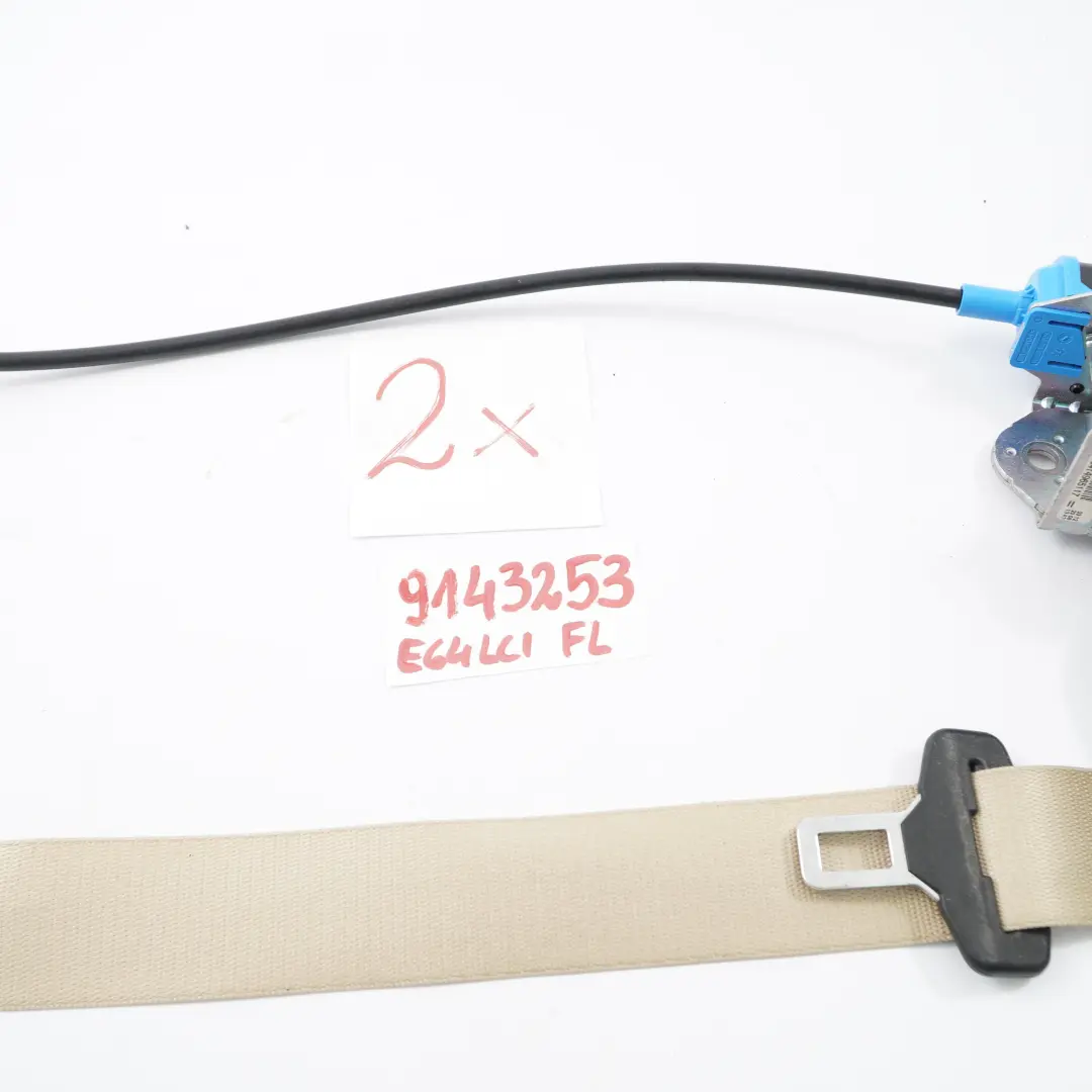 BMW E64 LCI Cinturón seguridad superior Cinturón delantero izquierdo Crema Beige - SKU 9143253 - Número de pieza 9143253