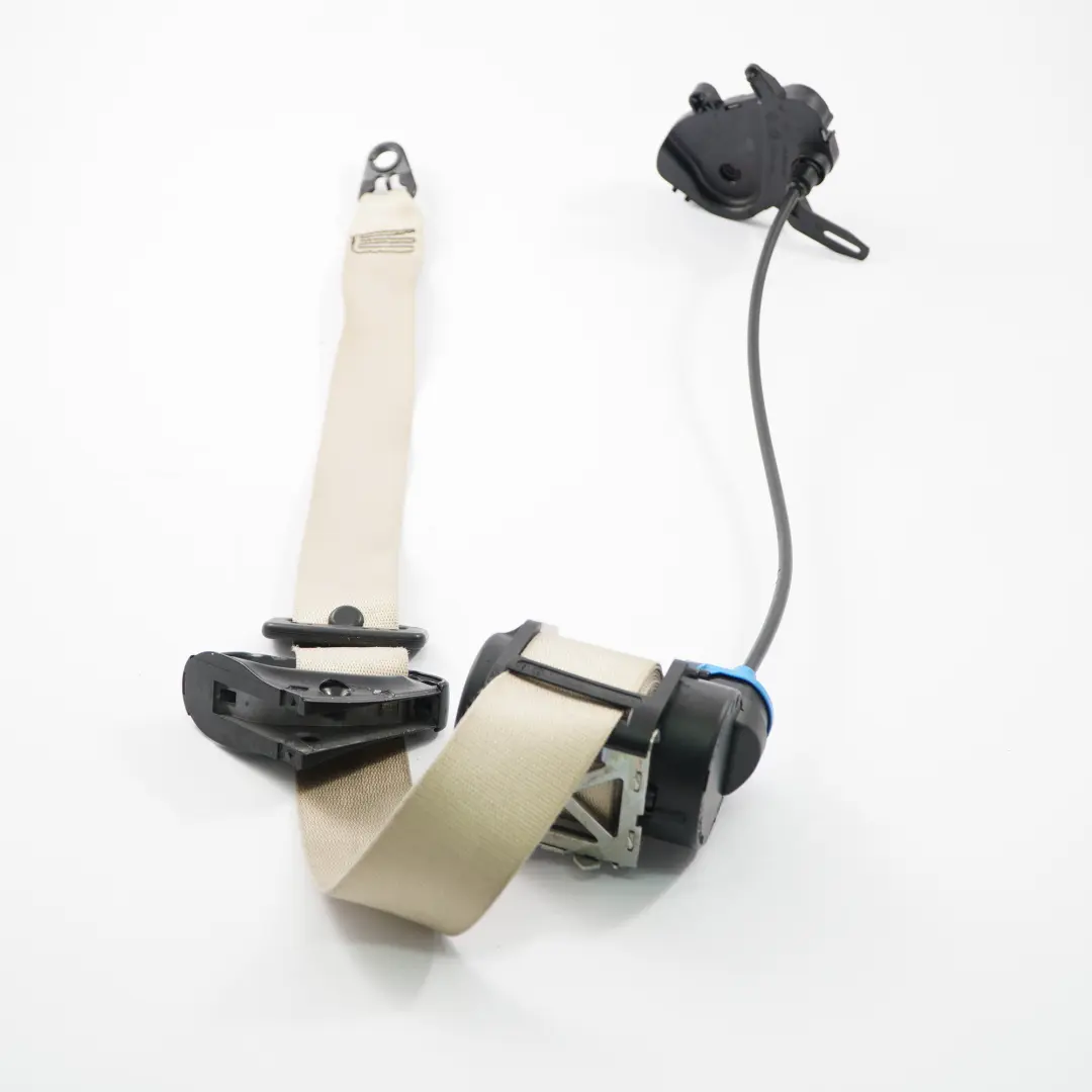 Belt Upper Safety Seatbelt Front Left N/S Cream Beige to BMW E64 LCI Seat with Part number 9143253 BMW E64 LCI Seat Belt Upper Safety Seatbelt Front Left N/S Cream Beige - SKU 9143253 - Part number 9143253