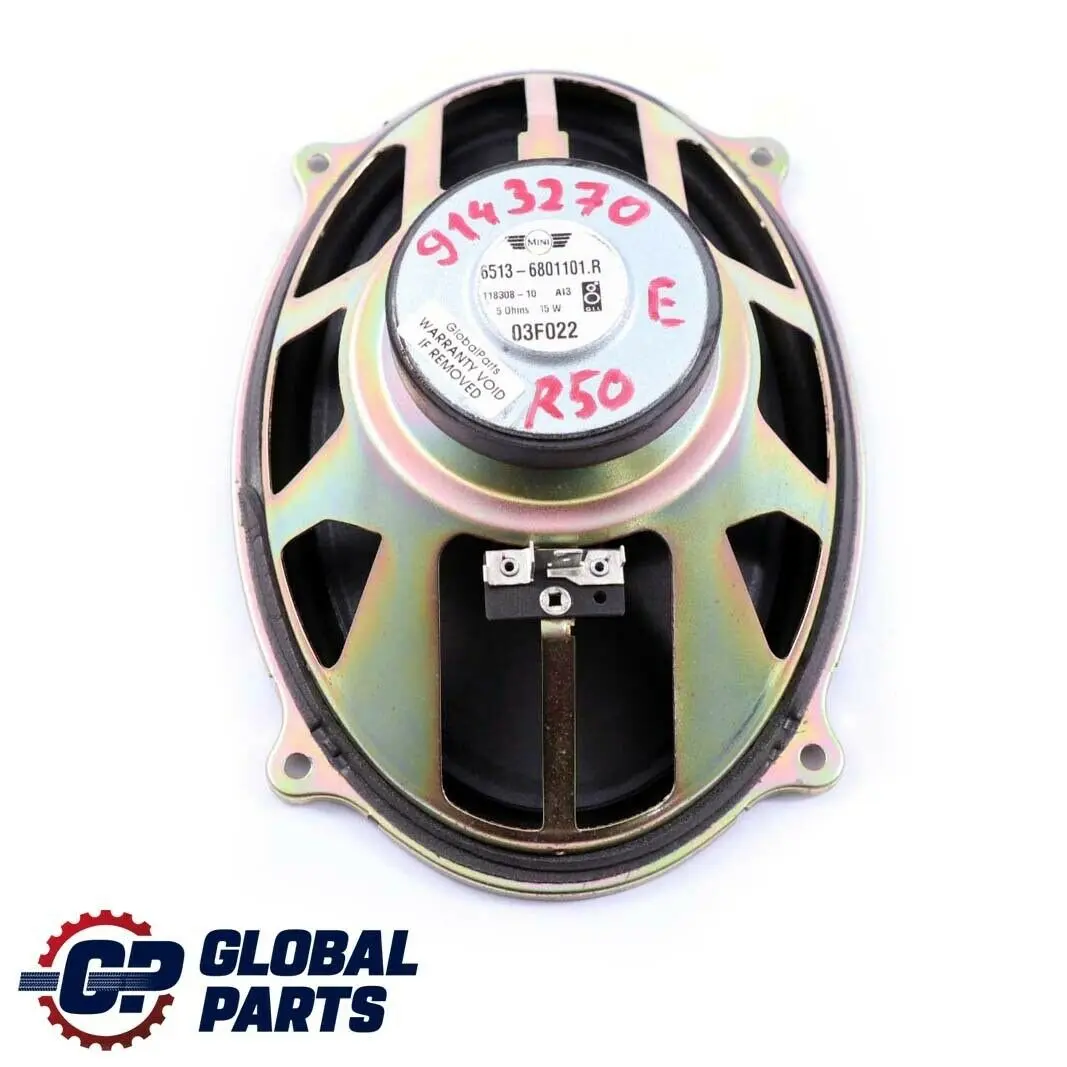 Haut-Parleur Arriere 65136801101 6801101 pour Mini Cooper One R50 R53 à propos du numéro de pièce 9143270 Mini Cooper One R50 R53 Haut-Parleur Arriere 65136801101 6801101 - SKU 9143270 - Numéro de pièce 9143270