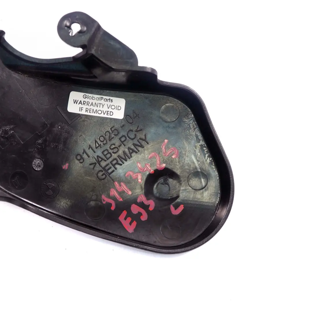 BMW E93 Cabrio Vordersitz Links Innen Blende Abdeckung Schwarz 9114925 - SKU 9143425 - Teilenummer 9143425
