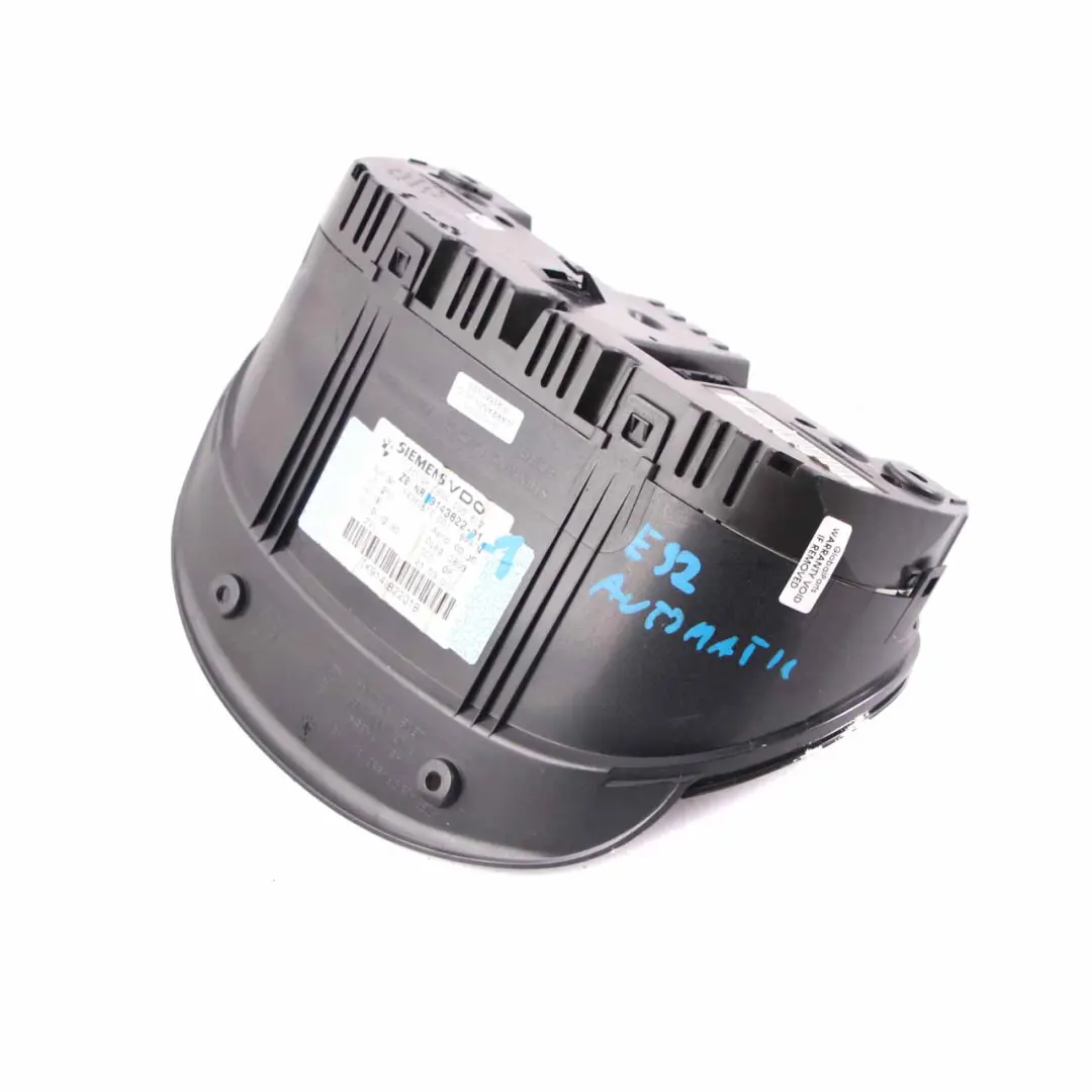 Instrument Cluster Speedo Clocks Automatic to BMW E84 E90 E91 E92 Diesel with Part number 9143822 BMW E84 E90 E91 E92 Diesel Instrument Cluster Speedo Clocks Automatic - SKU 9143822-1 - Part number 9143822