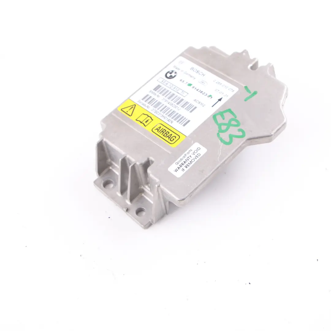 ECU Control Unit Module Airbag Safety BMW E88 E93 LCI - SKU 9143823-1 - Part number 9143823